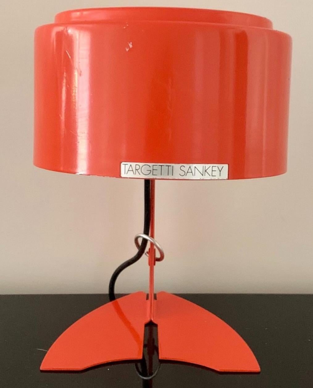 Ikonisches Paar Targetti Sankey-Tischlampen, Avantgarde- italienische Beleuchtung, 70er Jahre im Angebot 4