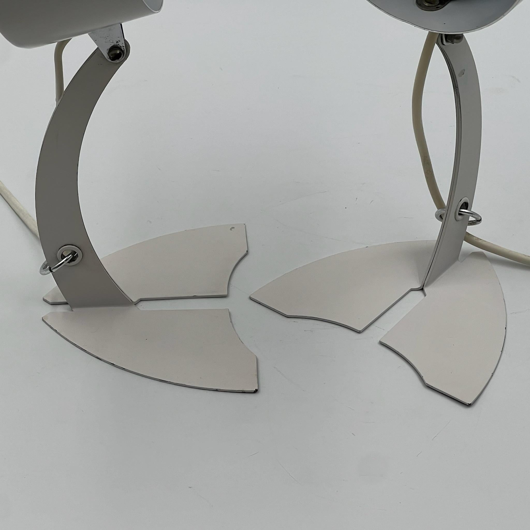 Fine XX secolo Iconica coppia di lampade da tavolo Targetti Sankey - Illuminazione italiana d'avanguardia degli anni '70 in vendita