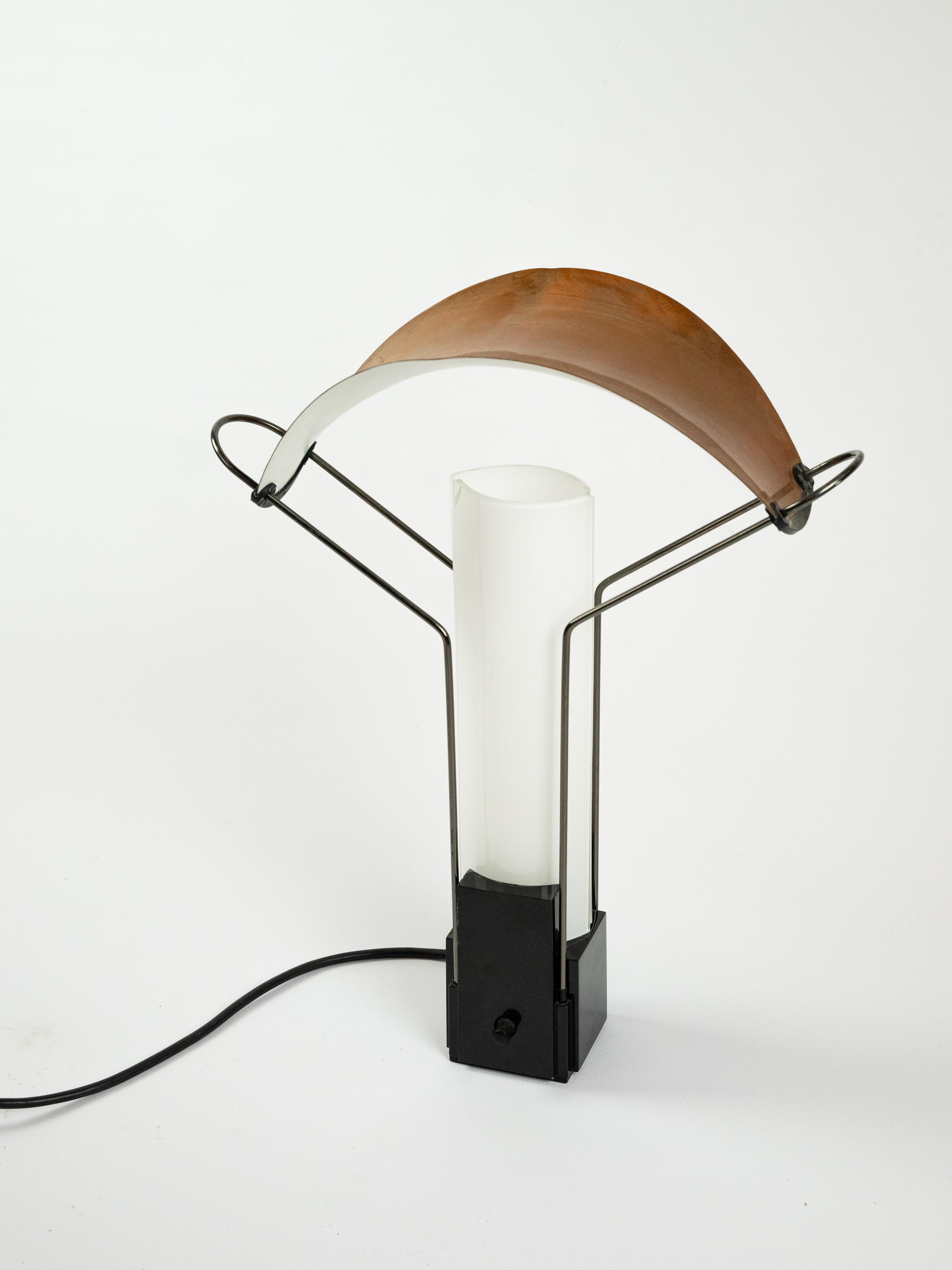 Copper Iconic Palio table Lamp design by Perry A. King & Santiago Miranda for Arteluce For Sale