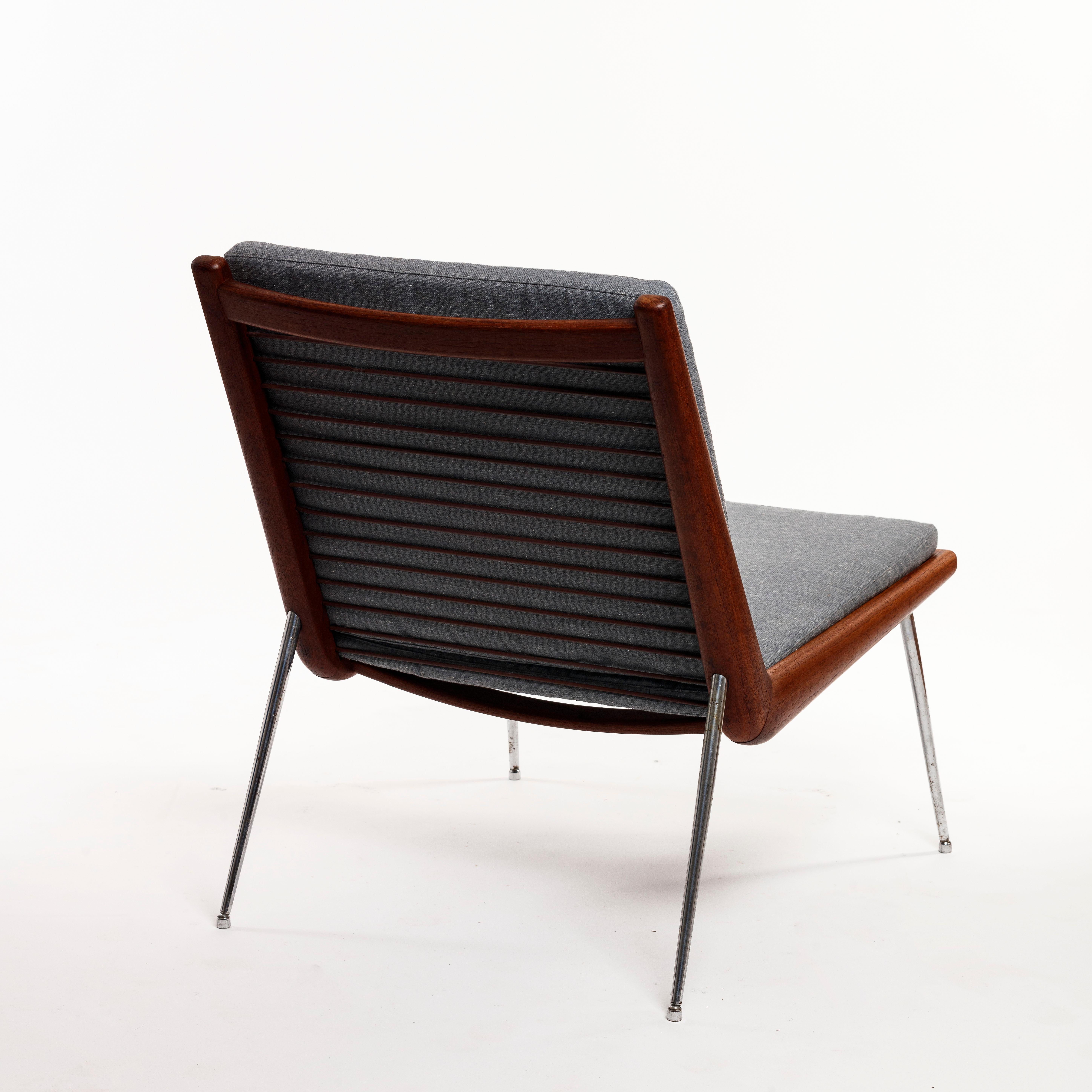 Iconic Peter Hvidt Boomerang Chair for France & Son For Sale 7