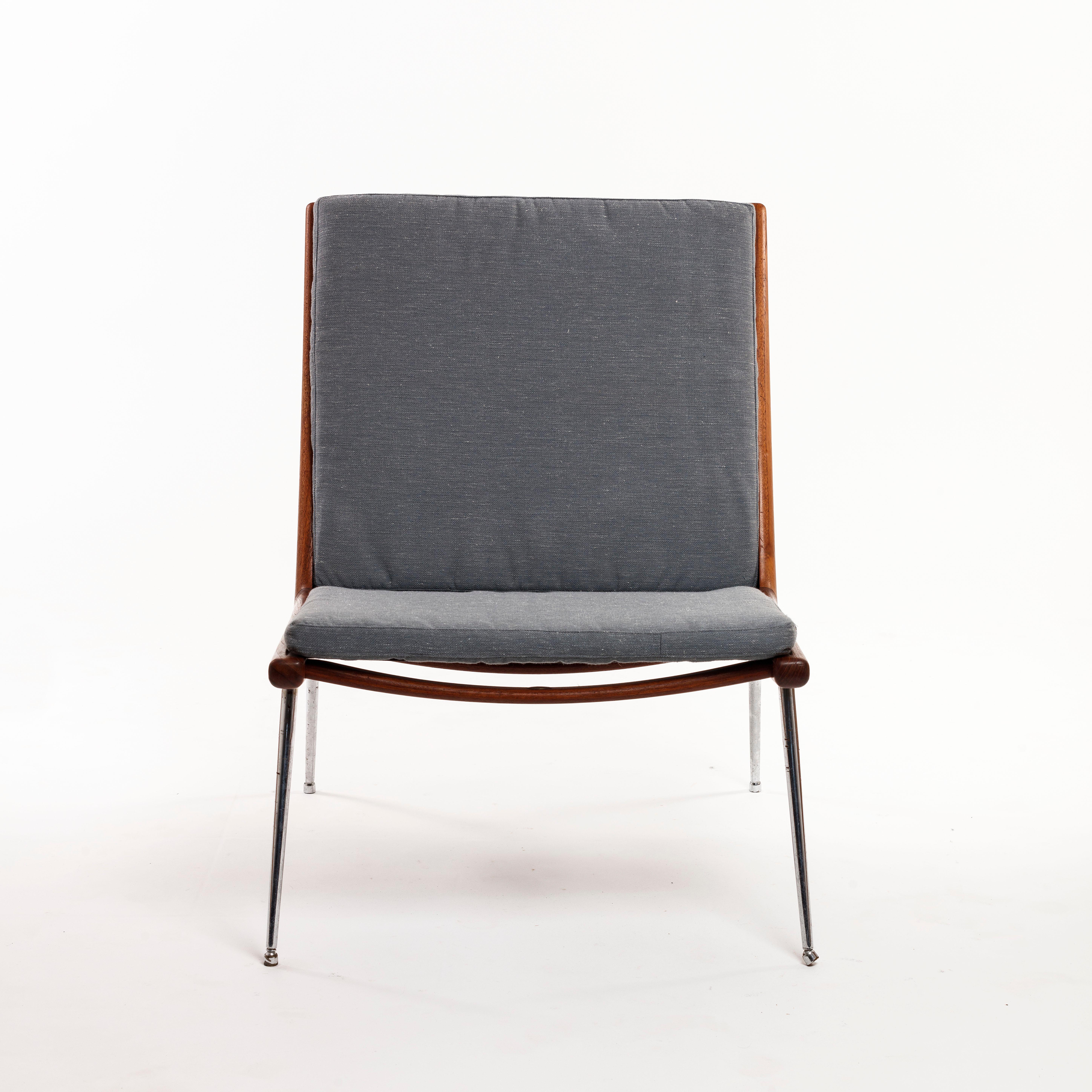 Mid-20th Century Iconic Peter Hvidt Boomerang Chair for France & Son For Sale