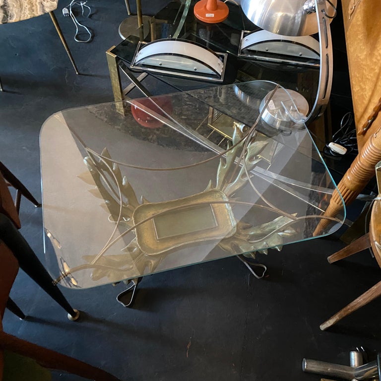 Metal Iconic Pier Luigi Colli Mid-Century Modern Coffee Table, c. 1950 For Sale
