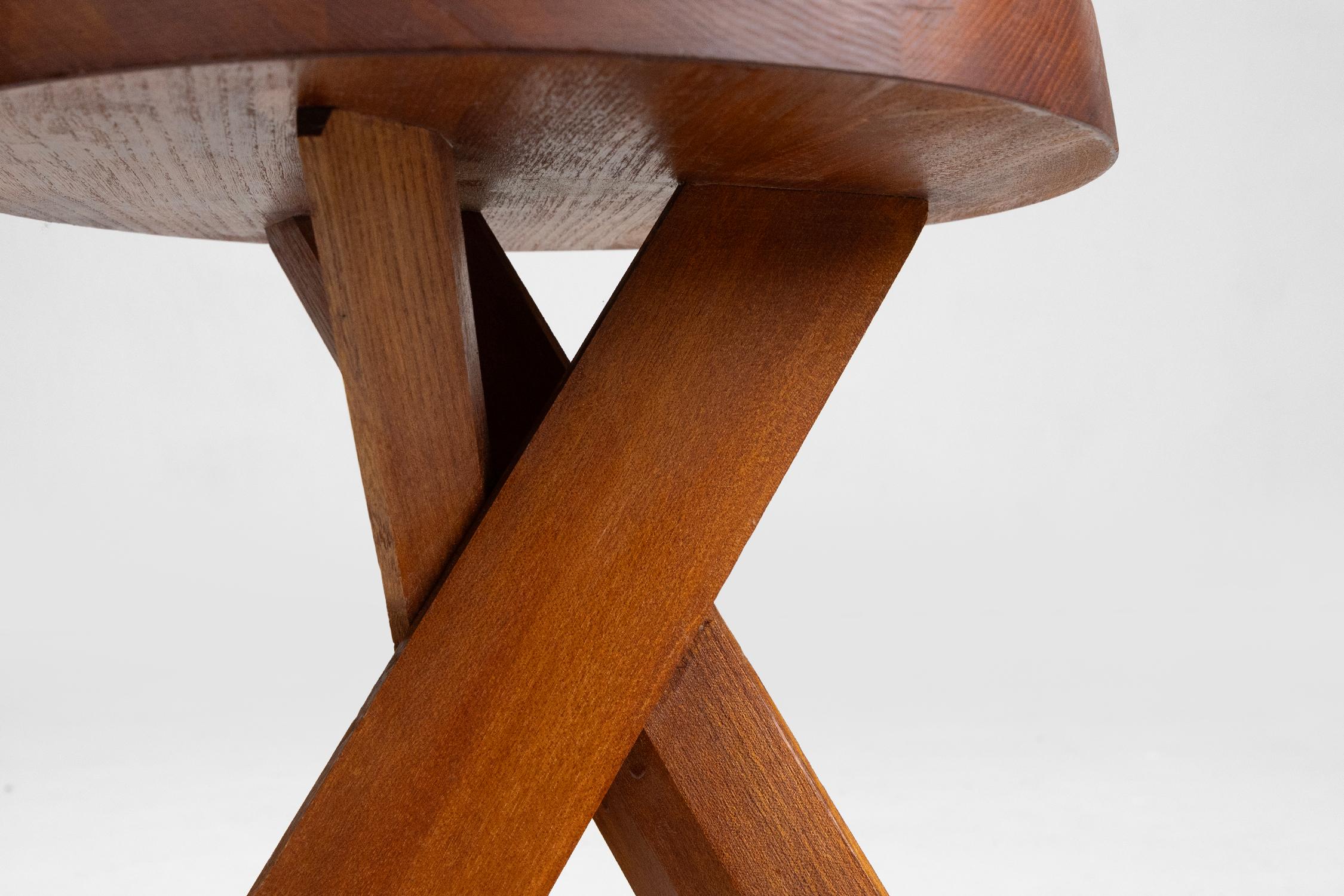 Ikonischer Pierre Chapo Modell S31 Hocker aus Ulmenholz, Frankreich 1974 im Angebot 4