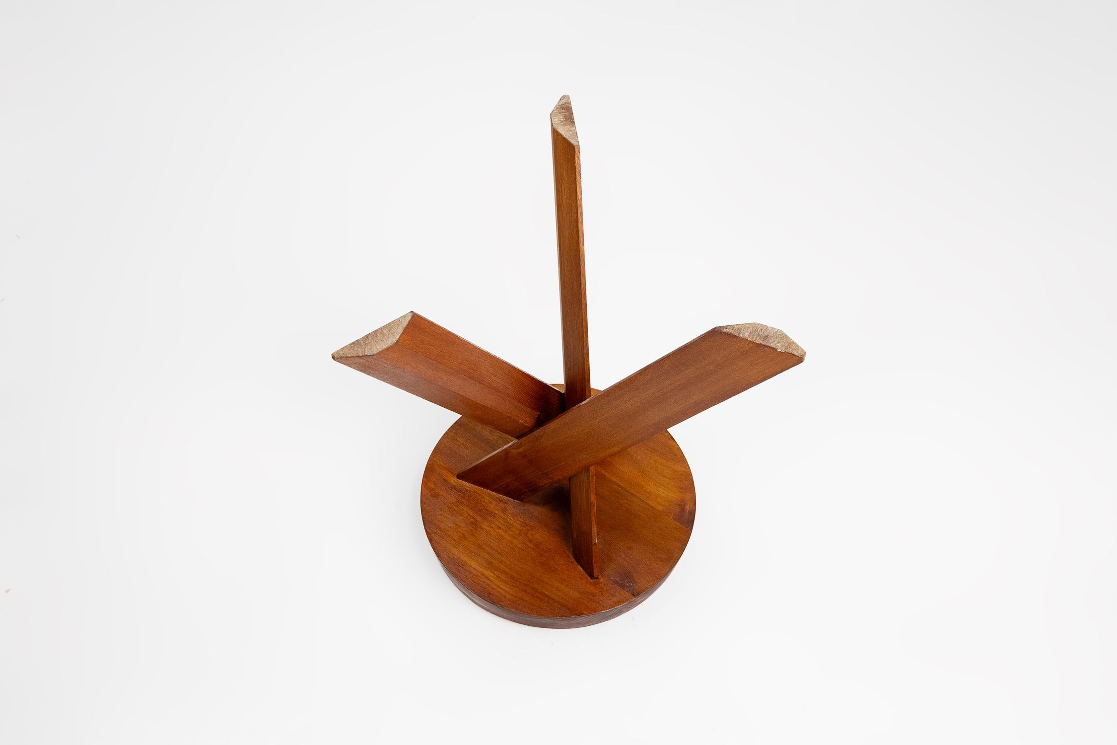 Ikonischer Pierre Chapo Modell S31 Hocker aus Ulmenholz, Frankreich 1974 im Angebot 6