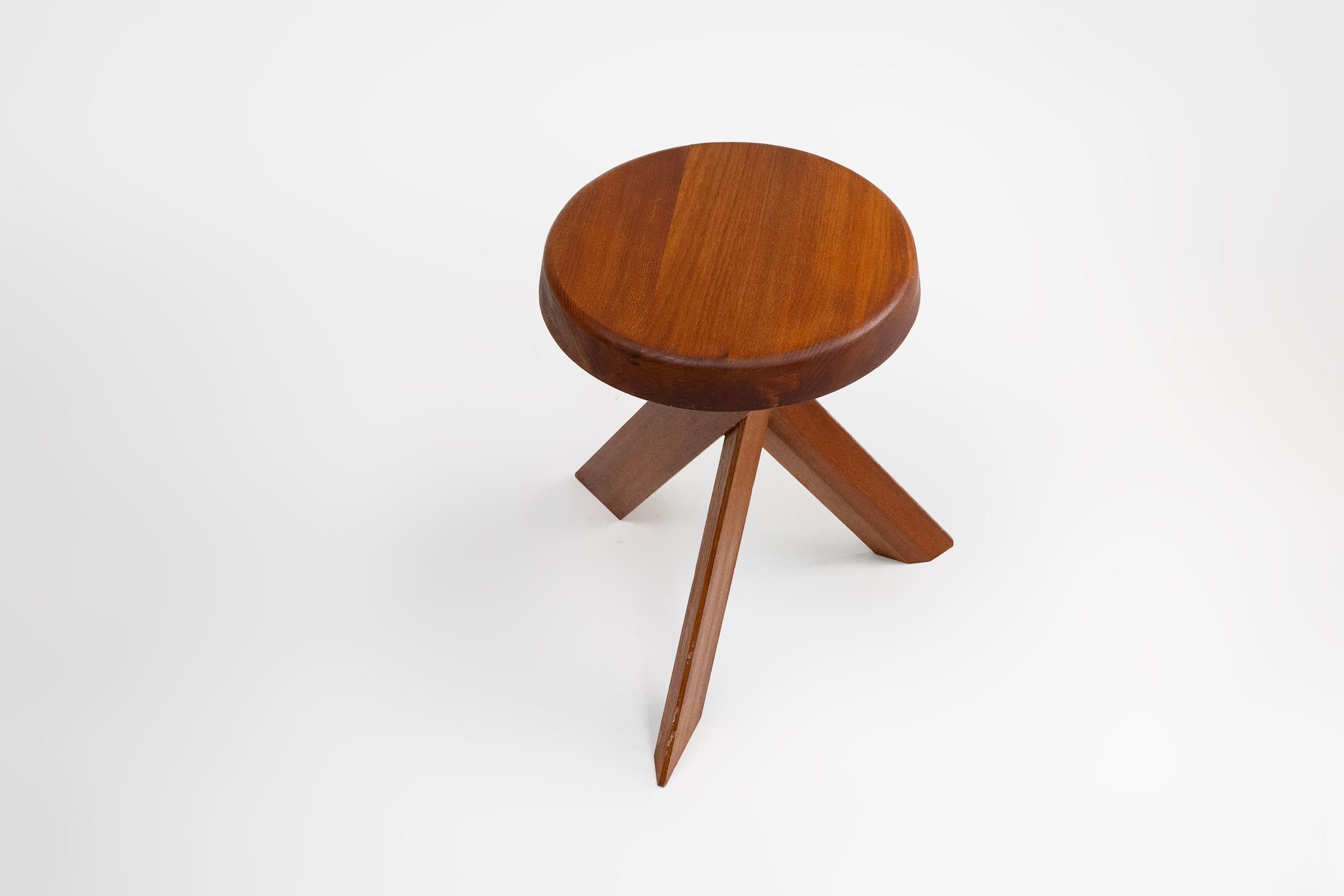 Ikonischer Pierre Chapo Modell S31 Hocker aus Ulmenholz, Frankreich 1974 (Französisch) im Angebot