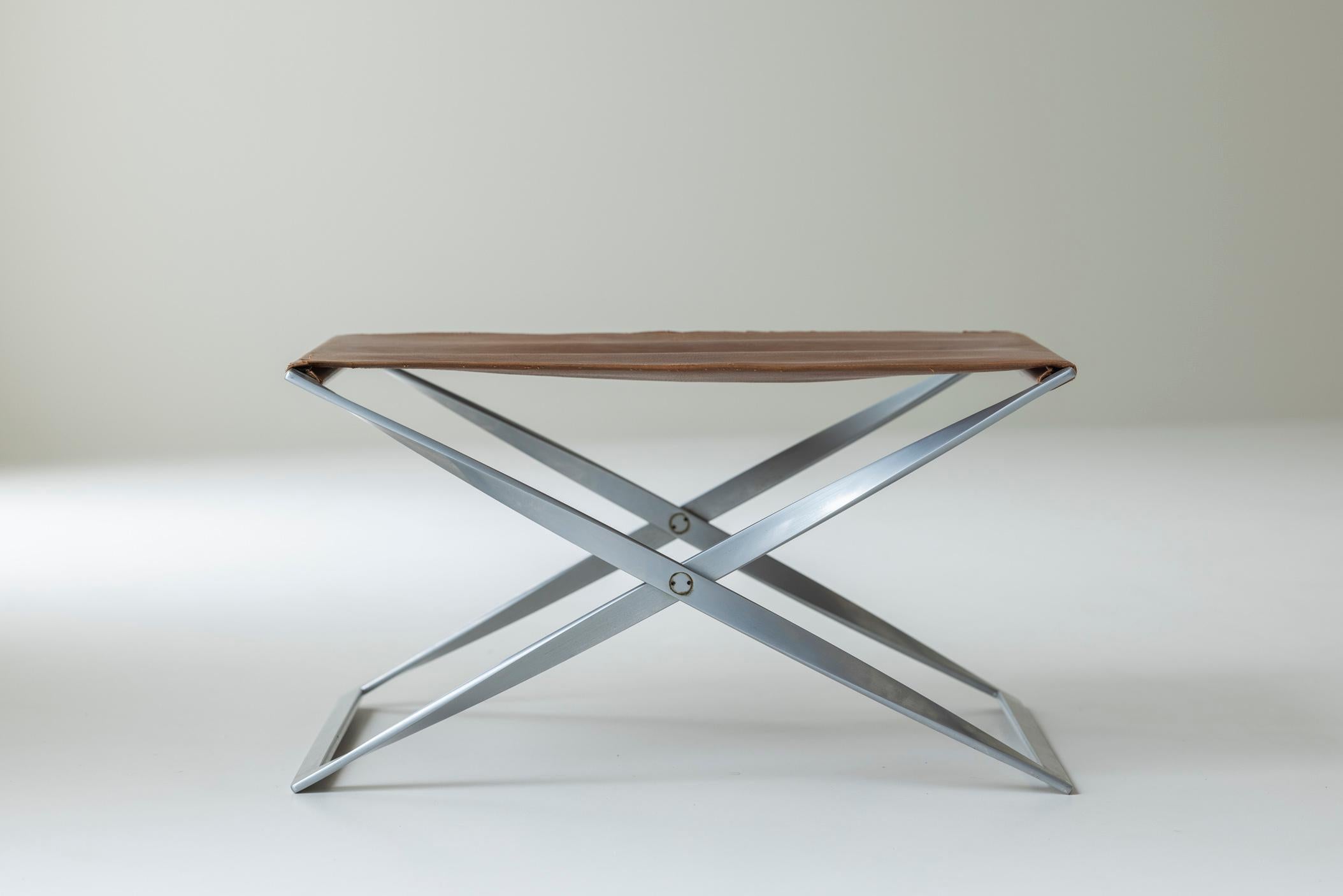 Iconic Pk 91 Folding Stool by Poul Kjærholm for by E. Kold Christensen, DK 1961 4