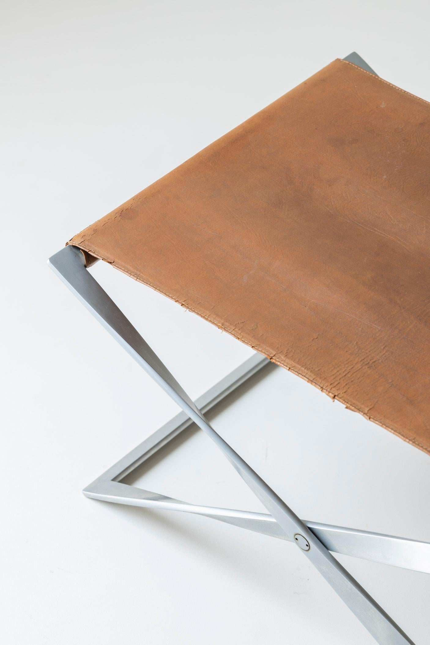 Danish Iconic Pk 91 Folding Stool by Poul Kjærholm for by E. Kold Christensen, DK 1961