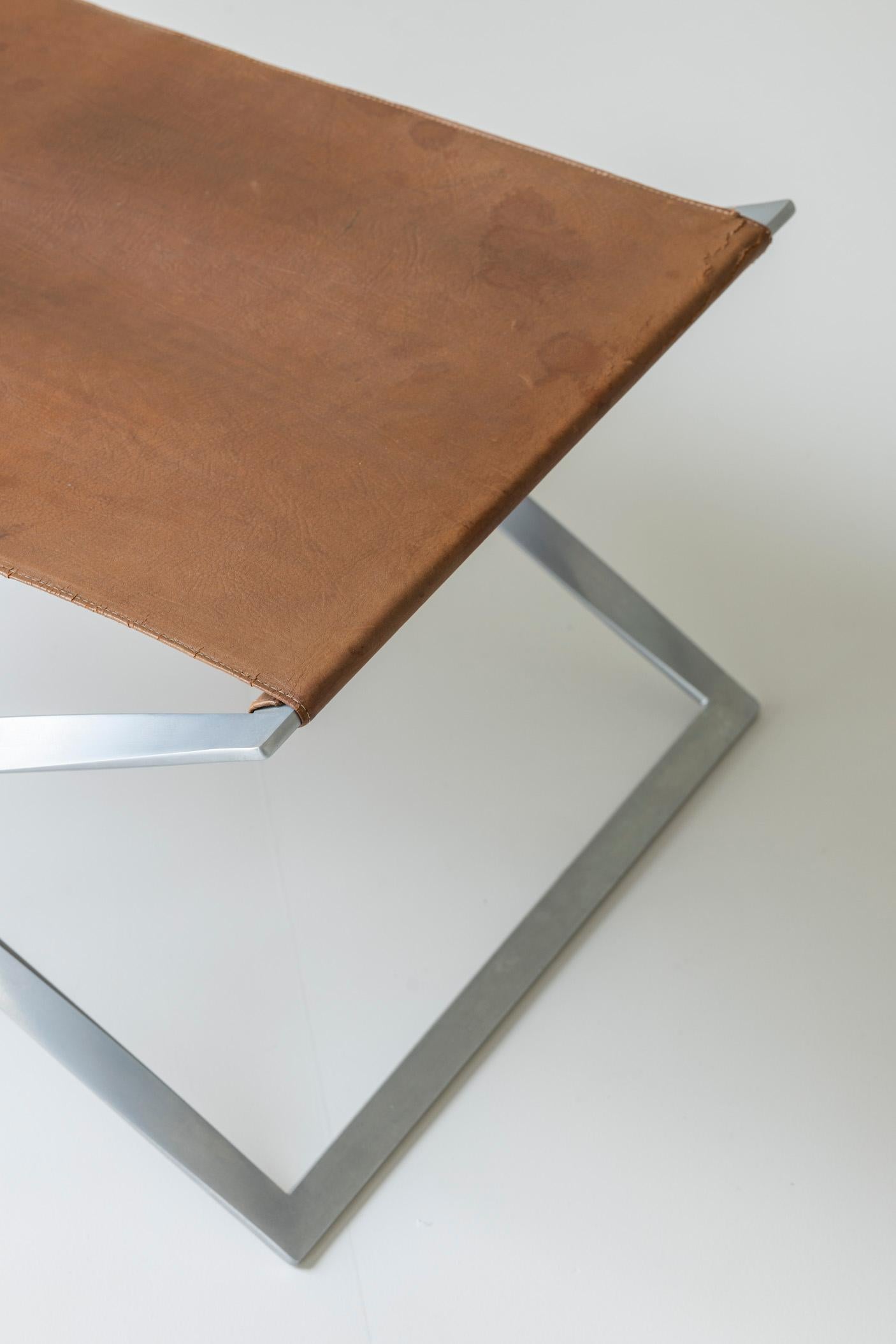 Iconic Pk 91 Folding Stool by Poul Kjærholm for by E. Kold Christensen, DK 1961 In Good Condition In Antwerp, BE