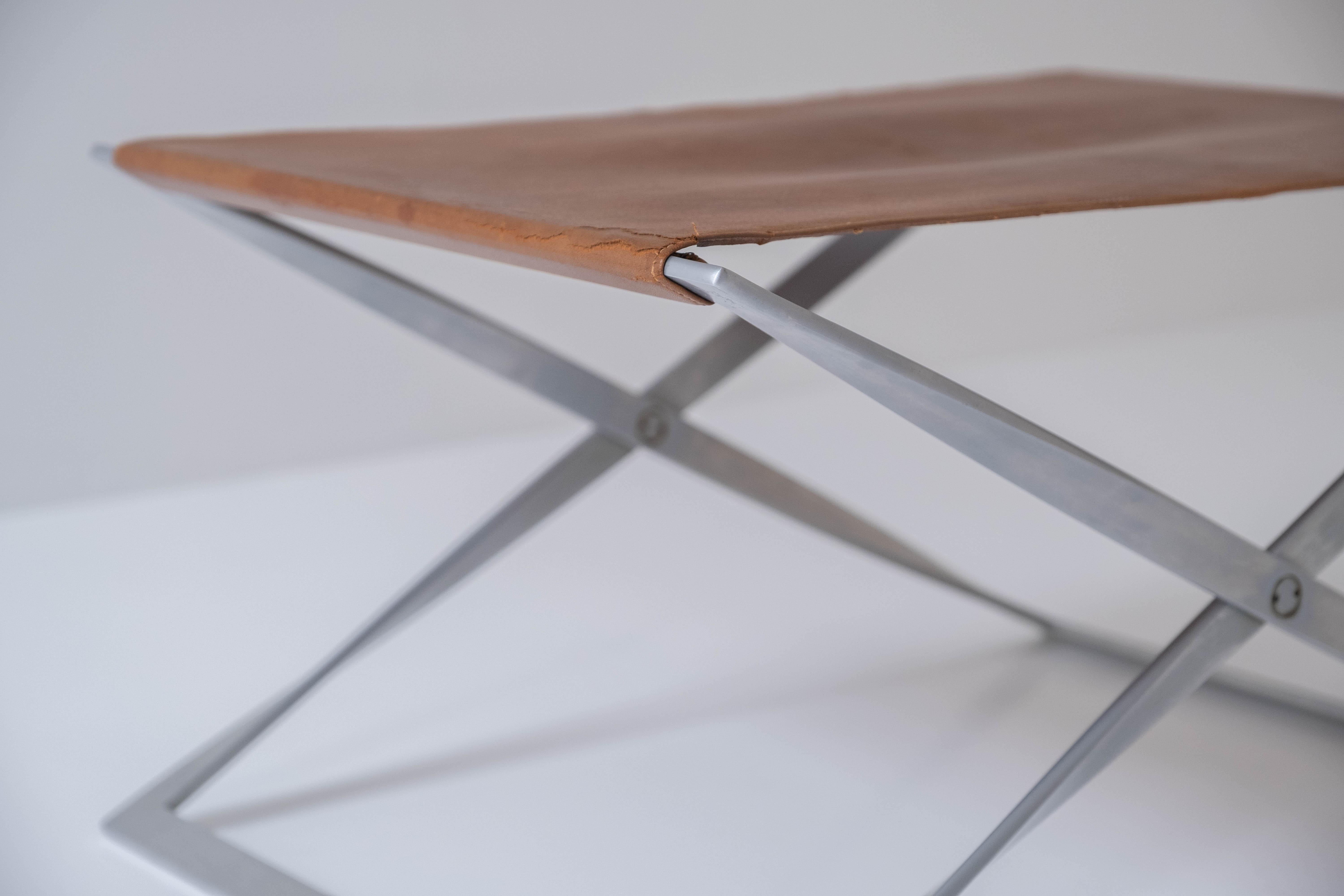 Iconic Pk 91 Folding Stool by Poul Kjærholm for by E. Kold Christensen, DK 1961 2