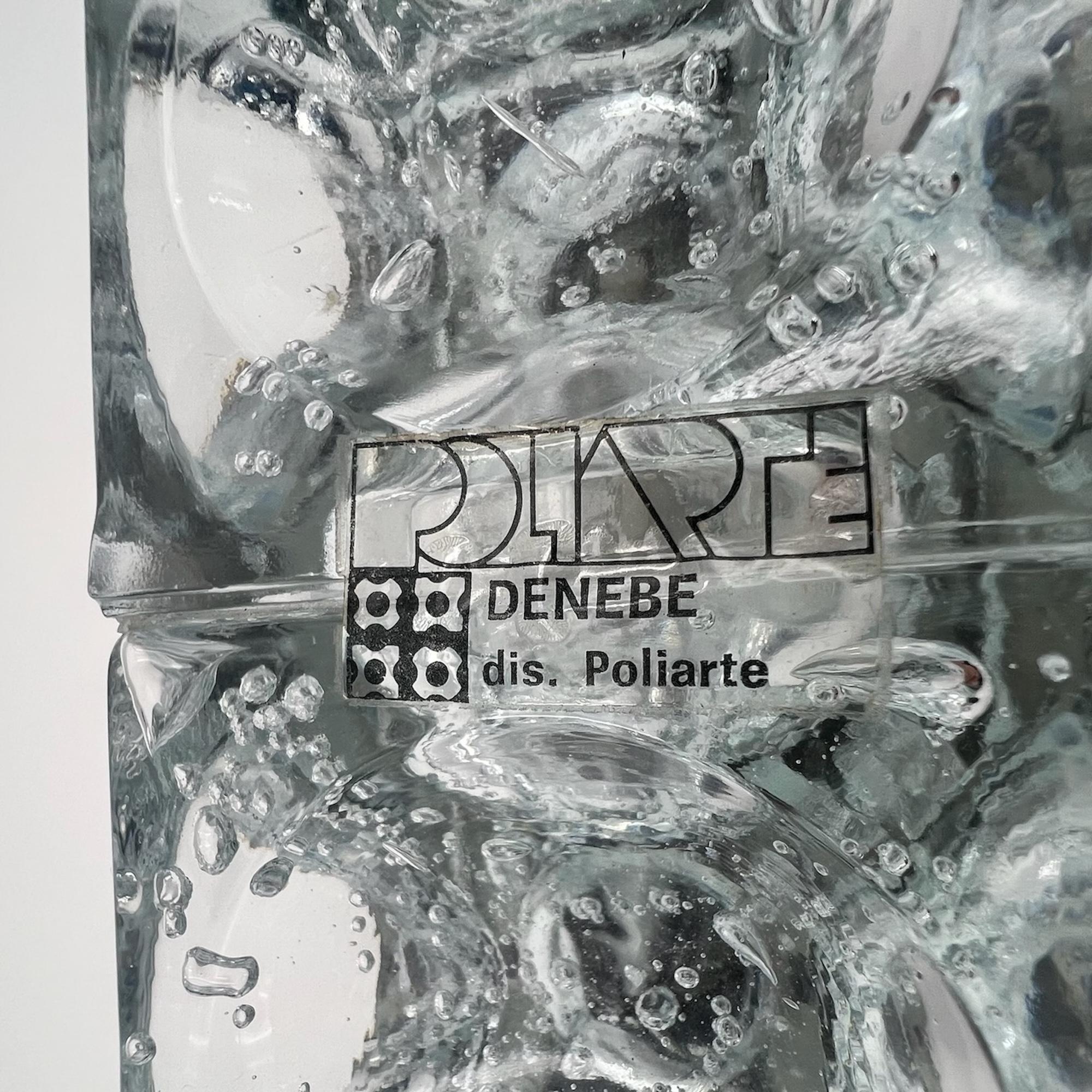 Iconic Poliarte Lamp 'Denebe' - Handmade Glass Cubes Made in Italy For Sale 2