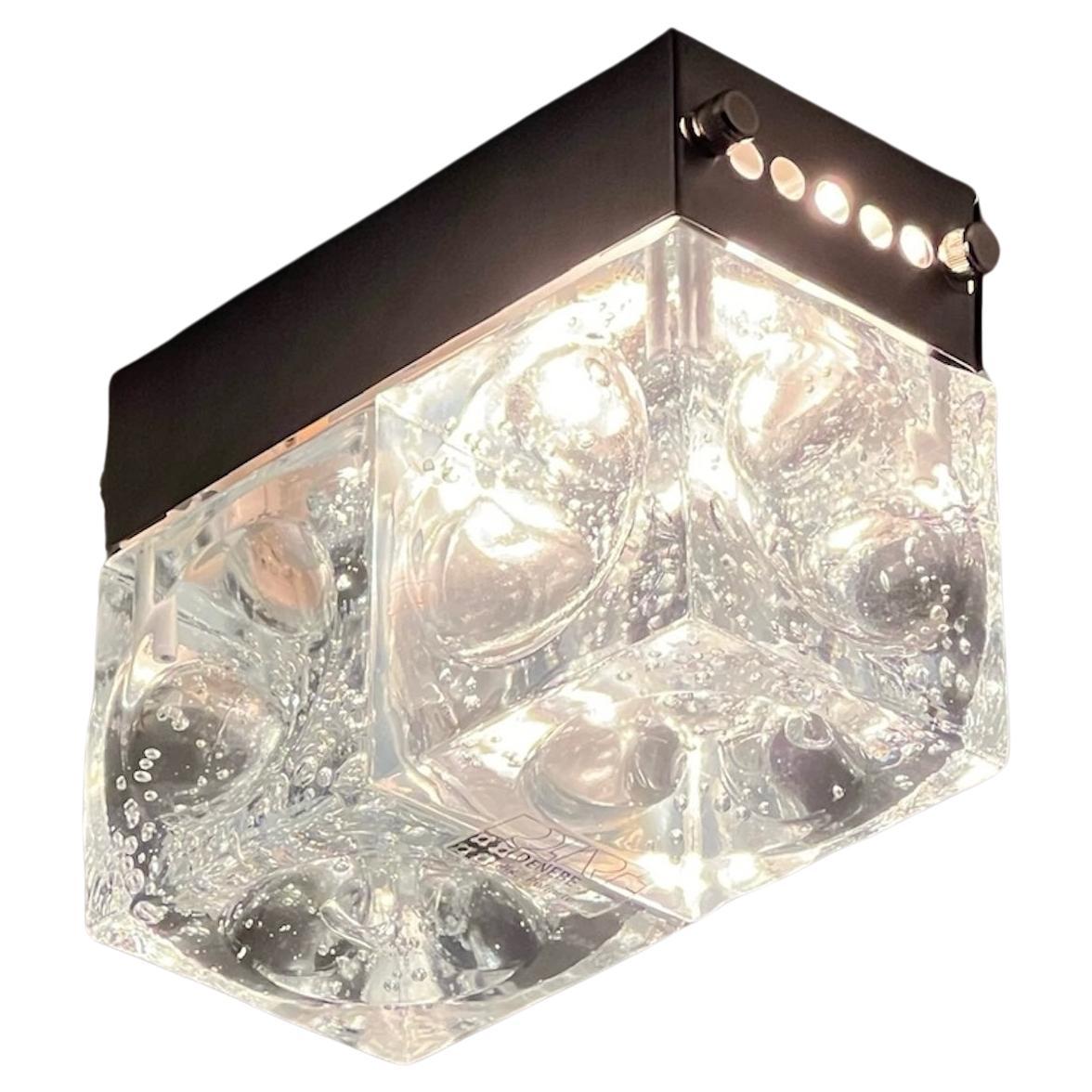 Iconic Poliarte Lamp 'Denebe' - Handmade Glass Cubes Made in Italy For Sale