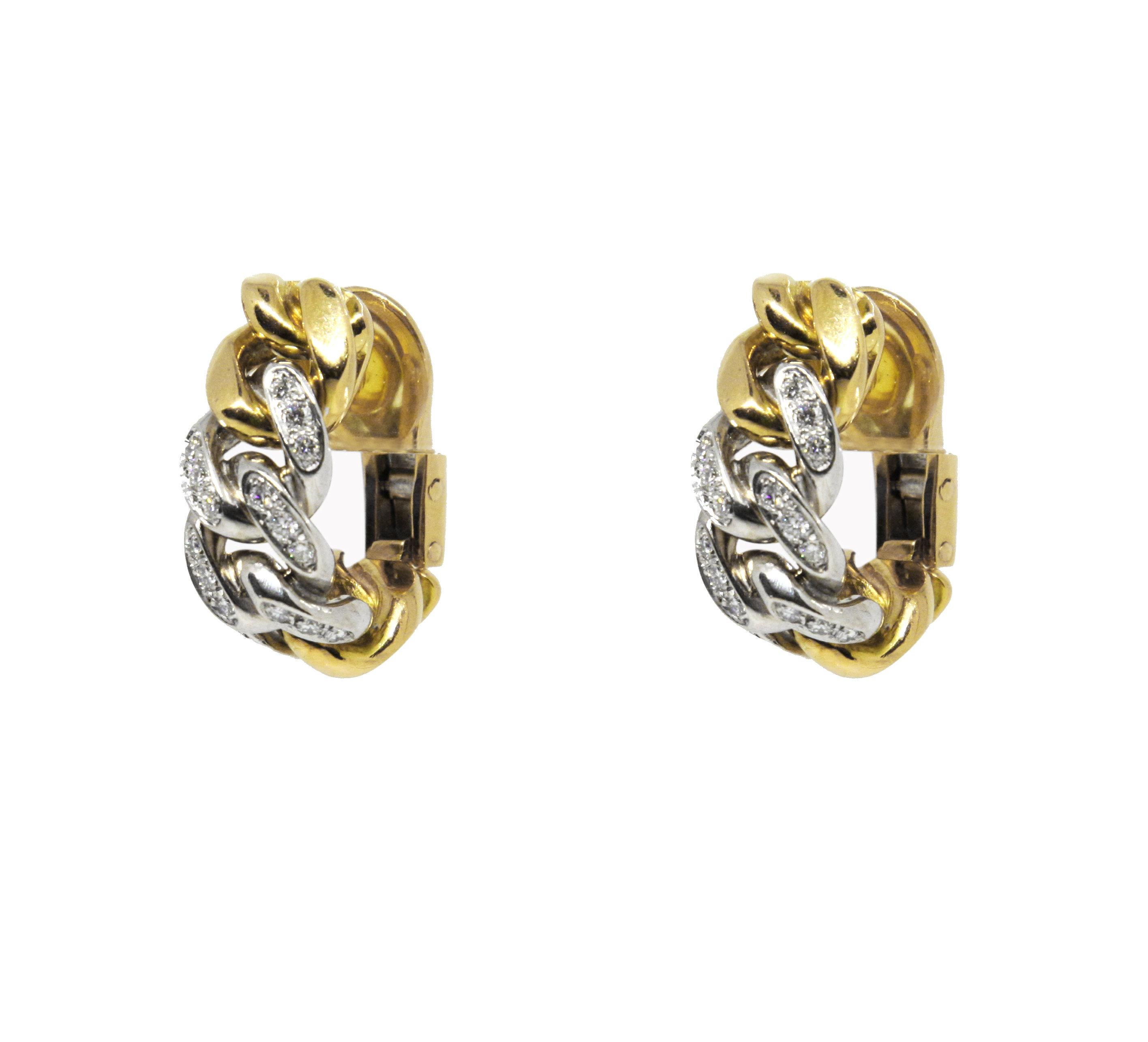 Brilliant Cut Iconic Pomellato Diamond & Gold Chain Bracelet Necklace Earrings Ring Set Suite For Sale