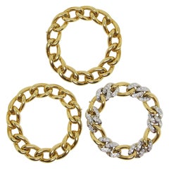 Iconic Pomellato Diamond & Gold Chain Bracelet Necklace Earrings Ring Set Suite