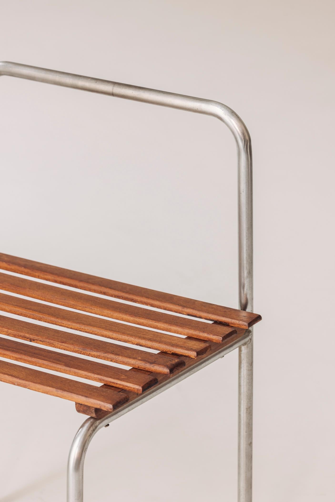 Chrome Iconic porte-bagage by Charlotte Perriand for Les Arcs, France 1960s
