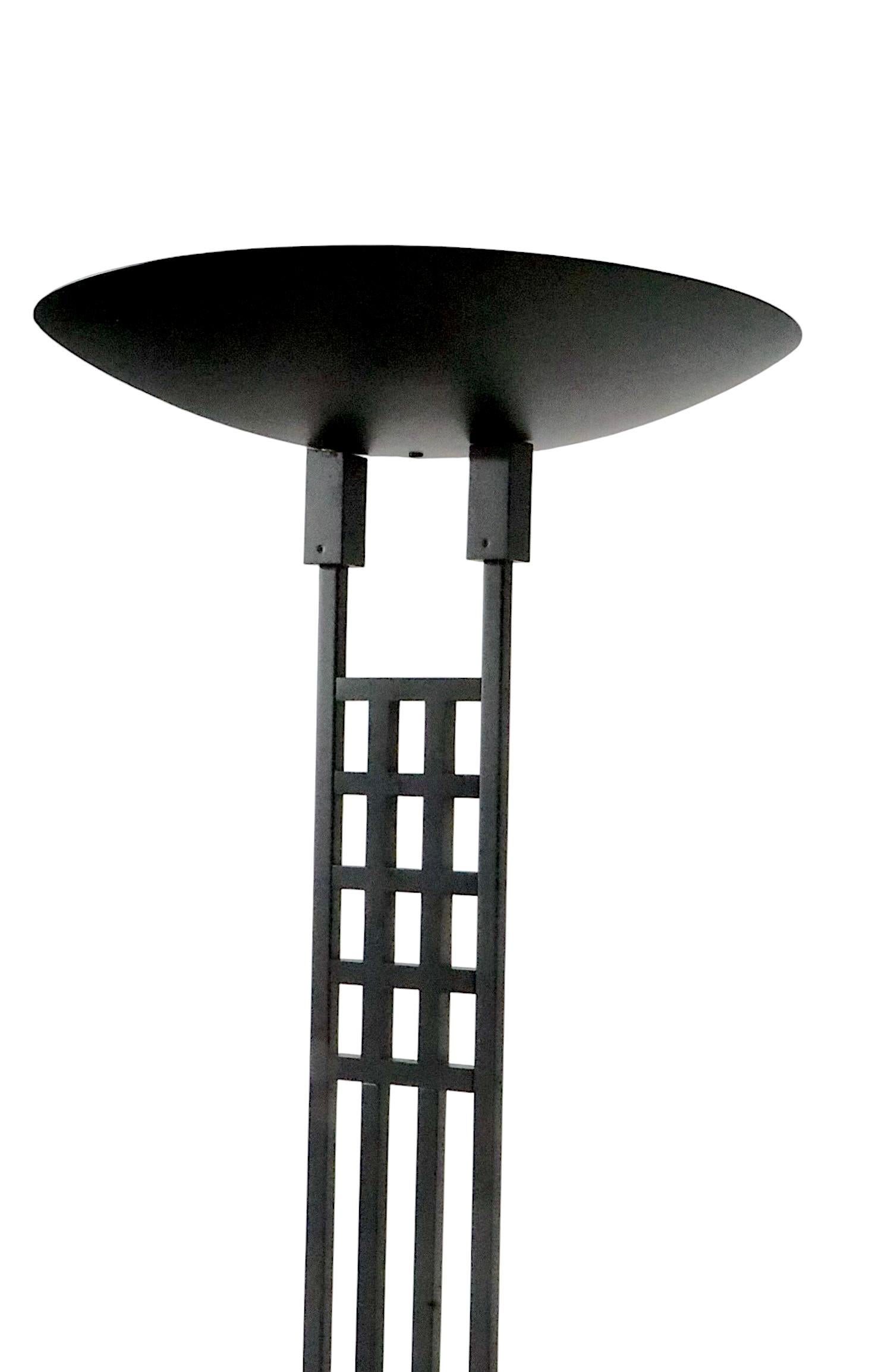 Iconic Postmodern Halogen Mack  Floor Lamp by George Kovack for Sonneman c 1980s For Sale 3
