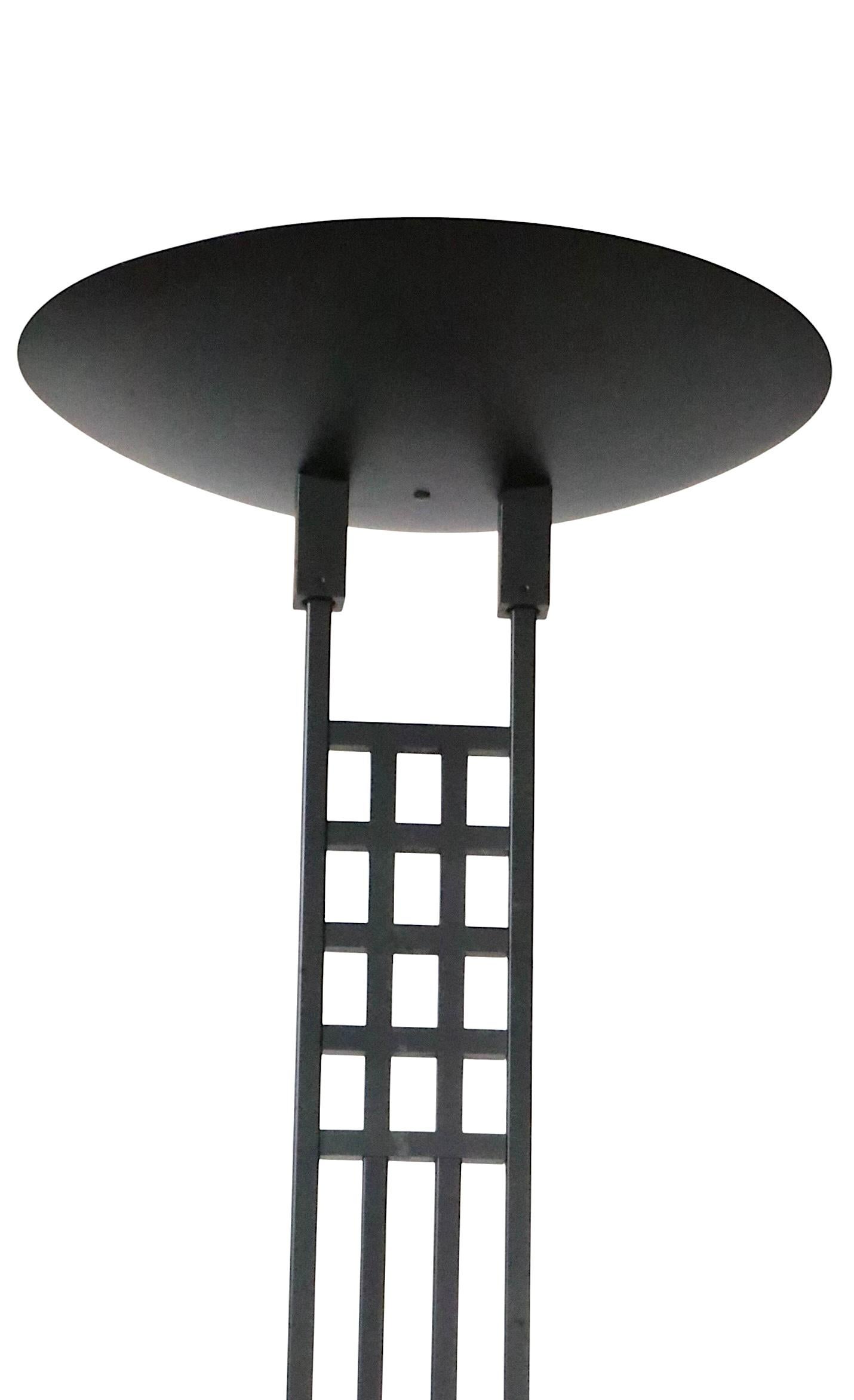 Iconic Postmodern Halogen Mack  Floor Lamp by George Kovack for Sonneman c 1980s For Sale 6