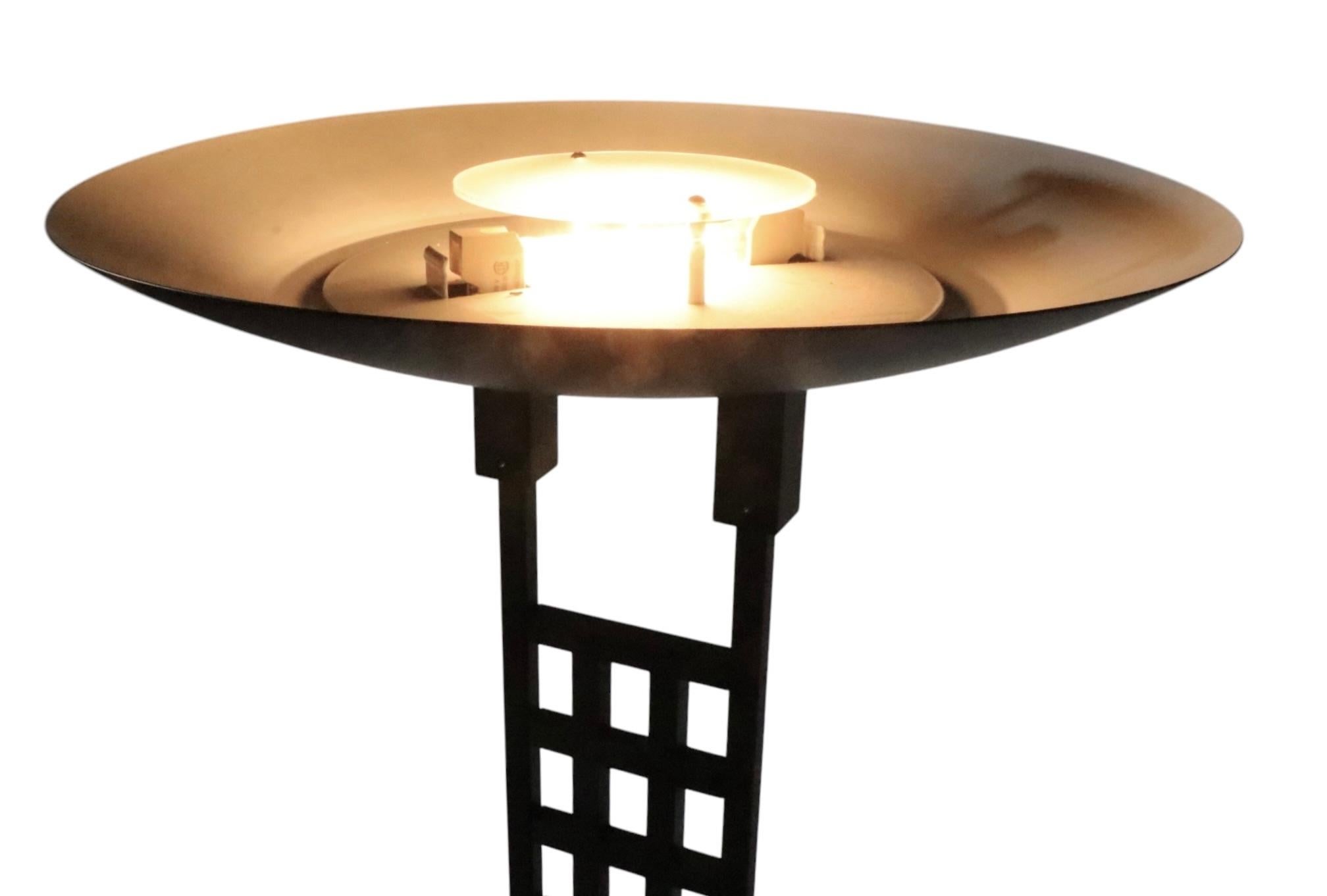 American Iconic Postmodern Halogen Mack  Floor Lamp by George Kovack for Sonneman c 1980s For Sale