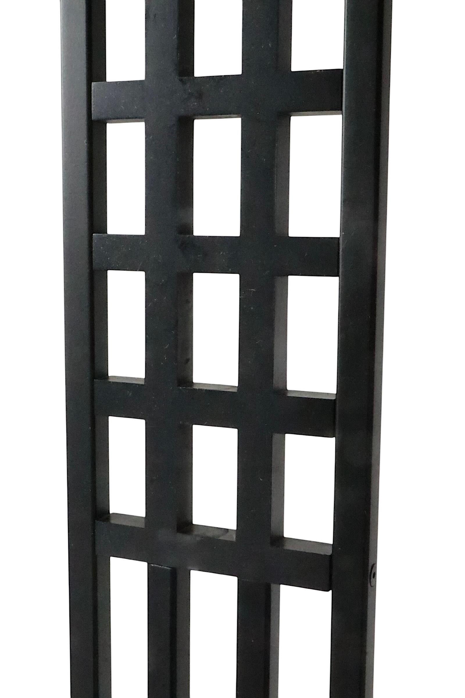 Iconic Postmodern Halogen Mack  Floor Lamp by George Kovack for Sonneman c 1980s In Good Condition For Sale In New York, NY