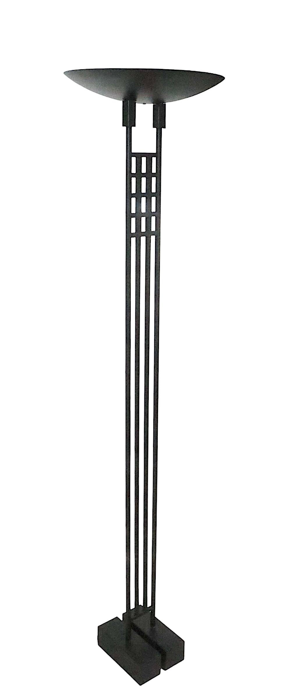Iconic Postmodern Halogen Mack  Floor Lamp by George Kovack for Sonneman c 1980s For Sale 1