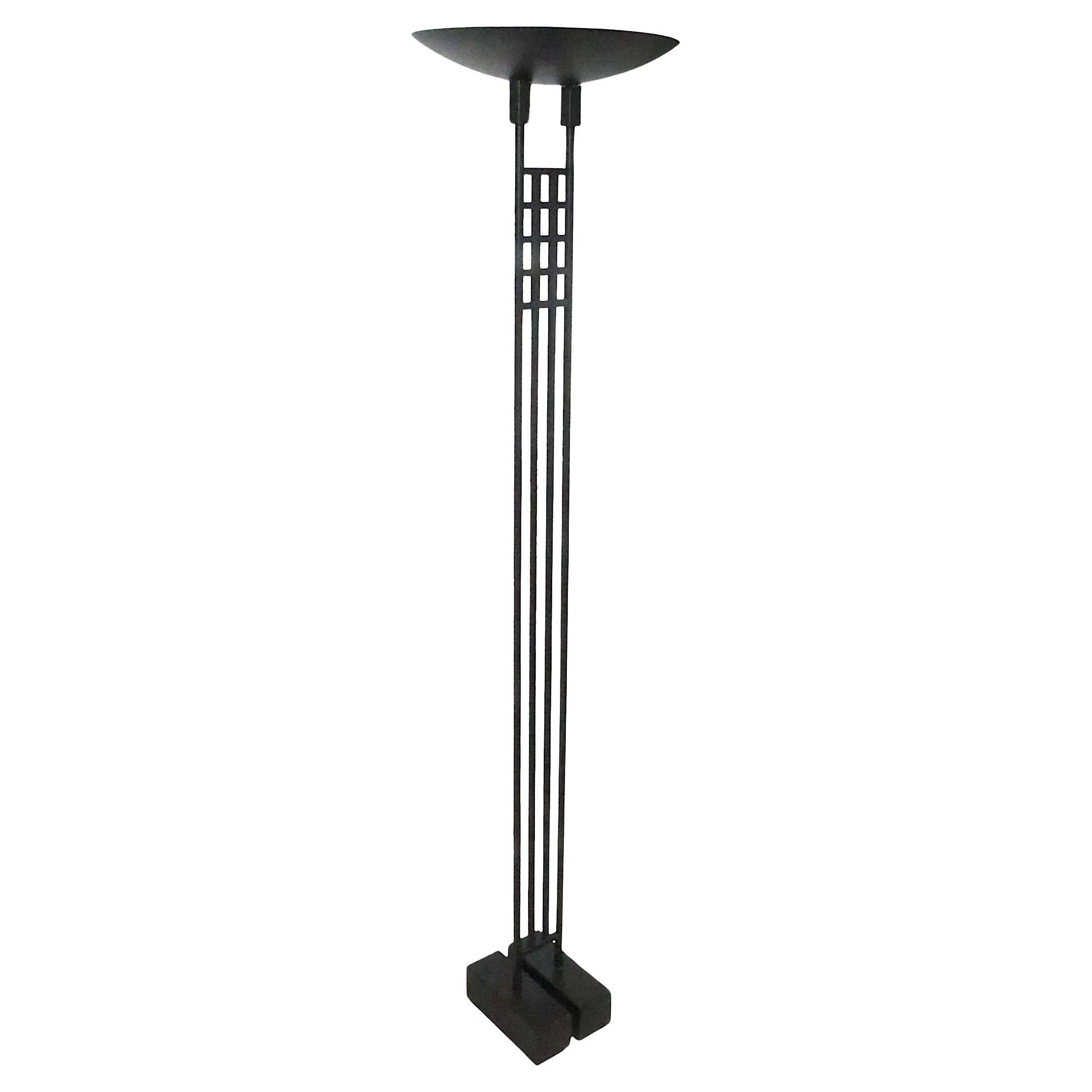 Iconic Postmodern Halogen Mack  Floor Lamp by George Kovack for Sonneman c 1980s