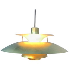 Iconic Poul Henningsen PH 5 Chandelier Pendant Lamp in 24-Carat Gold Leaf