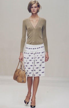 Iconic Prada Purple Lip Print Pleated Skirt Runway, Spring 2000