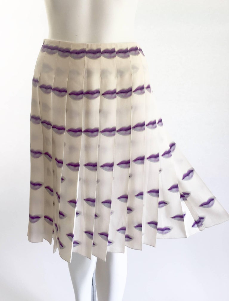 Gorgeous Spring 2002 Prada Runway Skirt Look 47 Gold Silk Metallic Lame Skirt