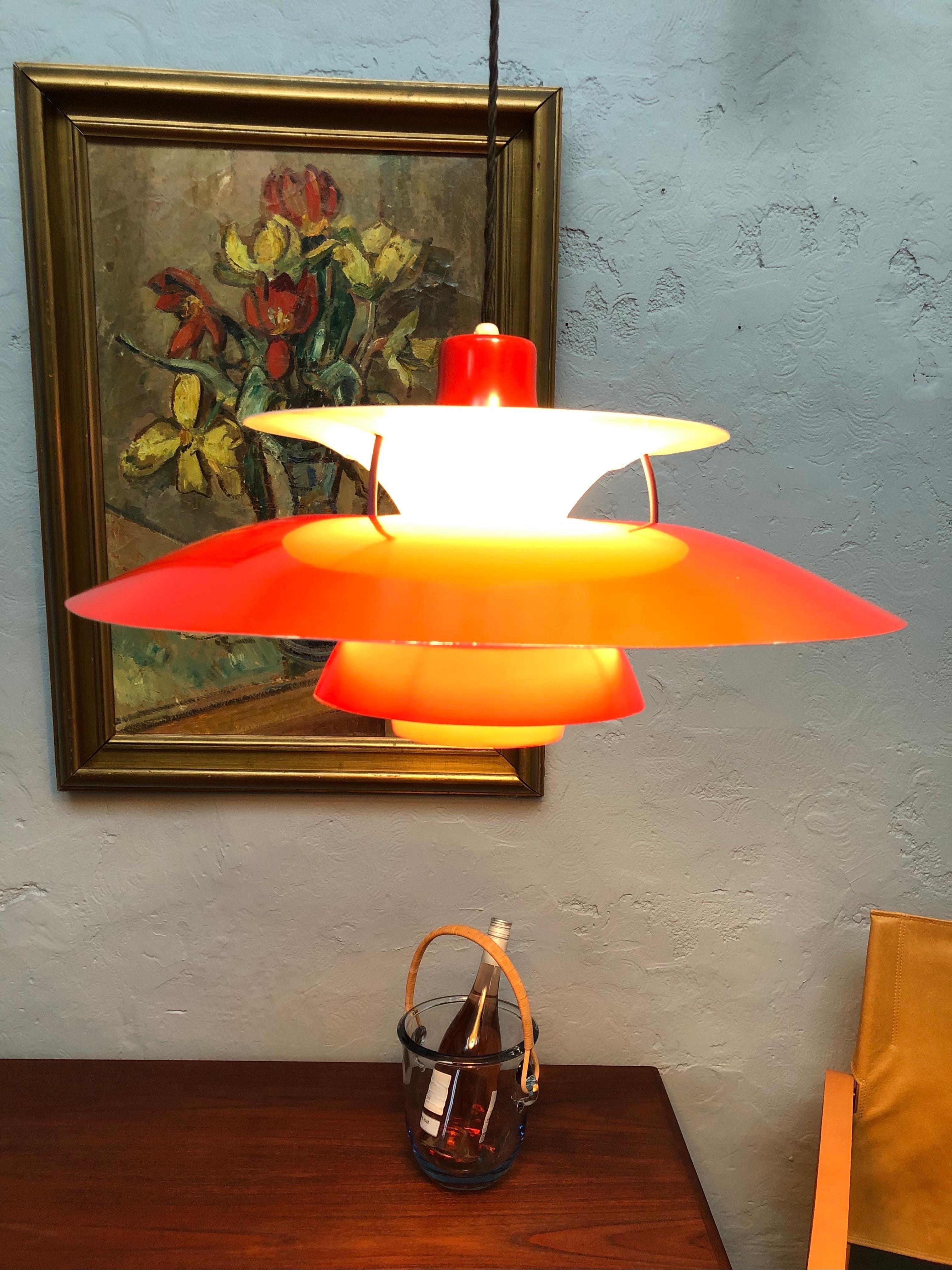 Danish Iconic Rare 1st Edition Poul Henningsen PH 5 Chandelier Pendant Lamp from 1959 For Sale