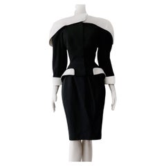 Seltener Thierry Mugler Museum Schwarz-Weiß F/S 1996