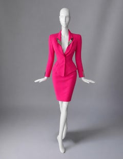 Iconic Rare Thierry Mugler Pink Ensemble Metal Wings