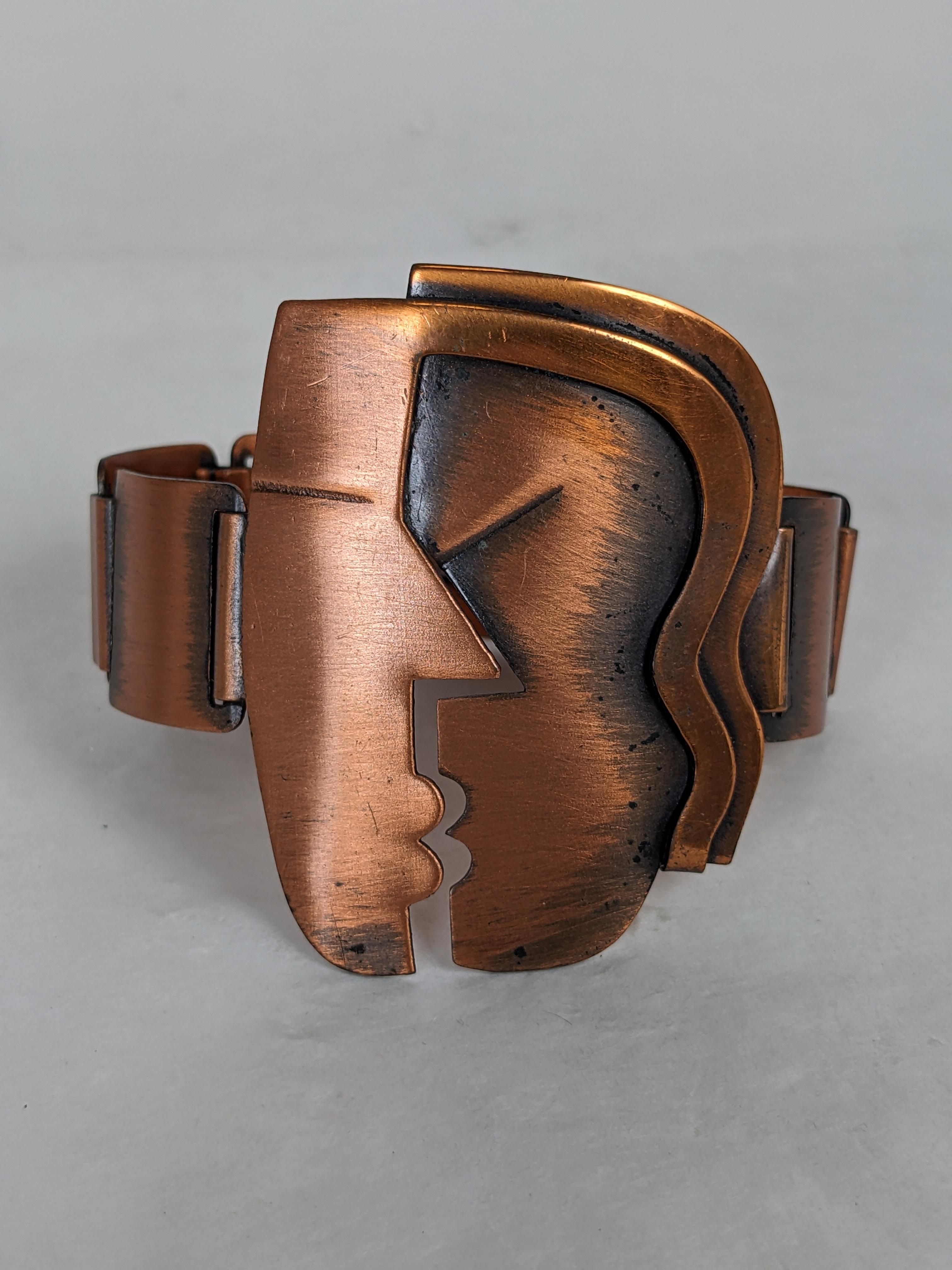 Iconic Rebajes Copper Kiss Bracelet For Sale 1