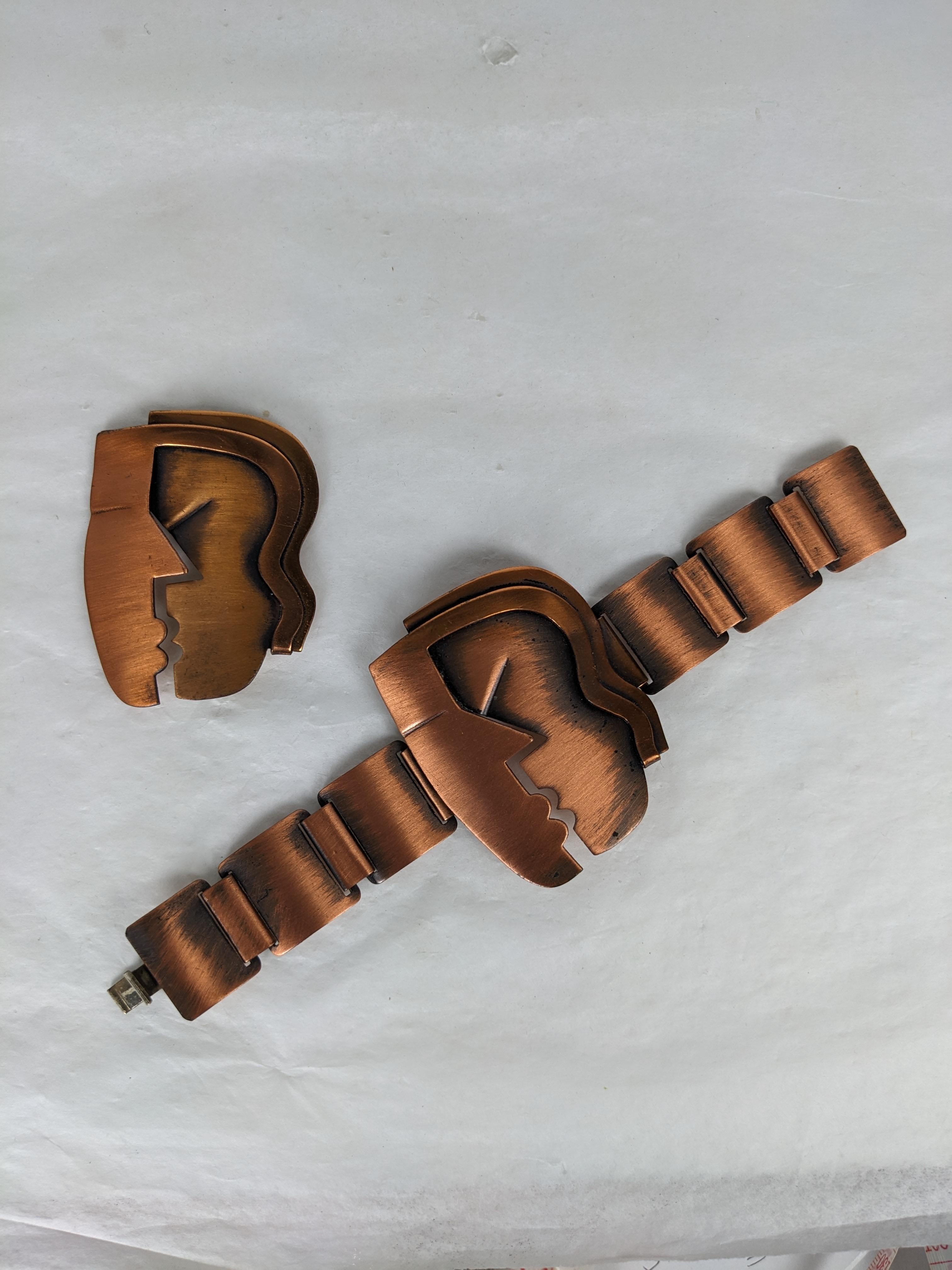 Iconic Rebajes Copper Kiss Brooch 1