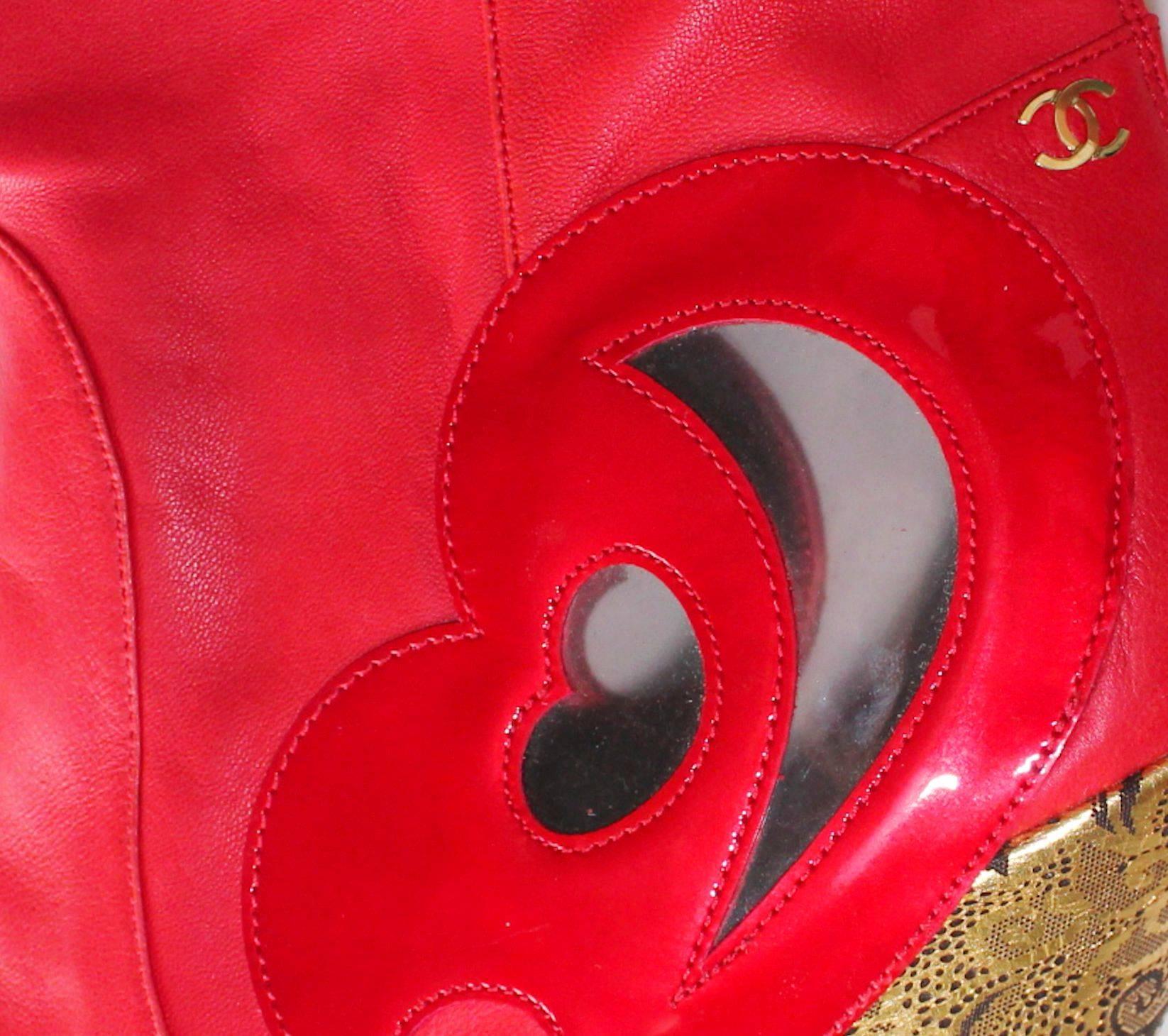 red thigh high leather boots