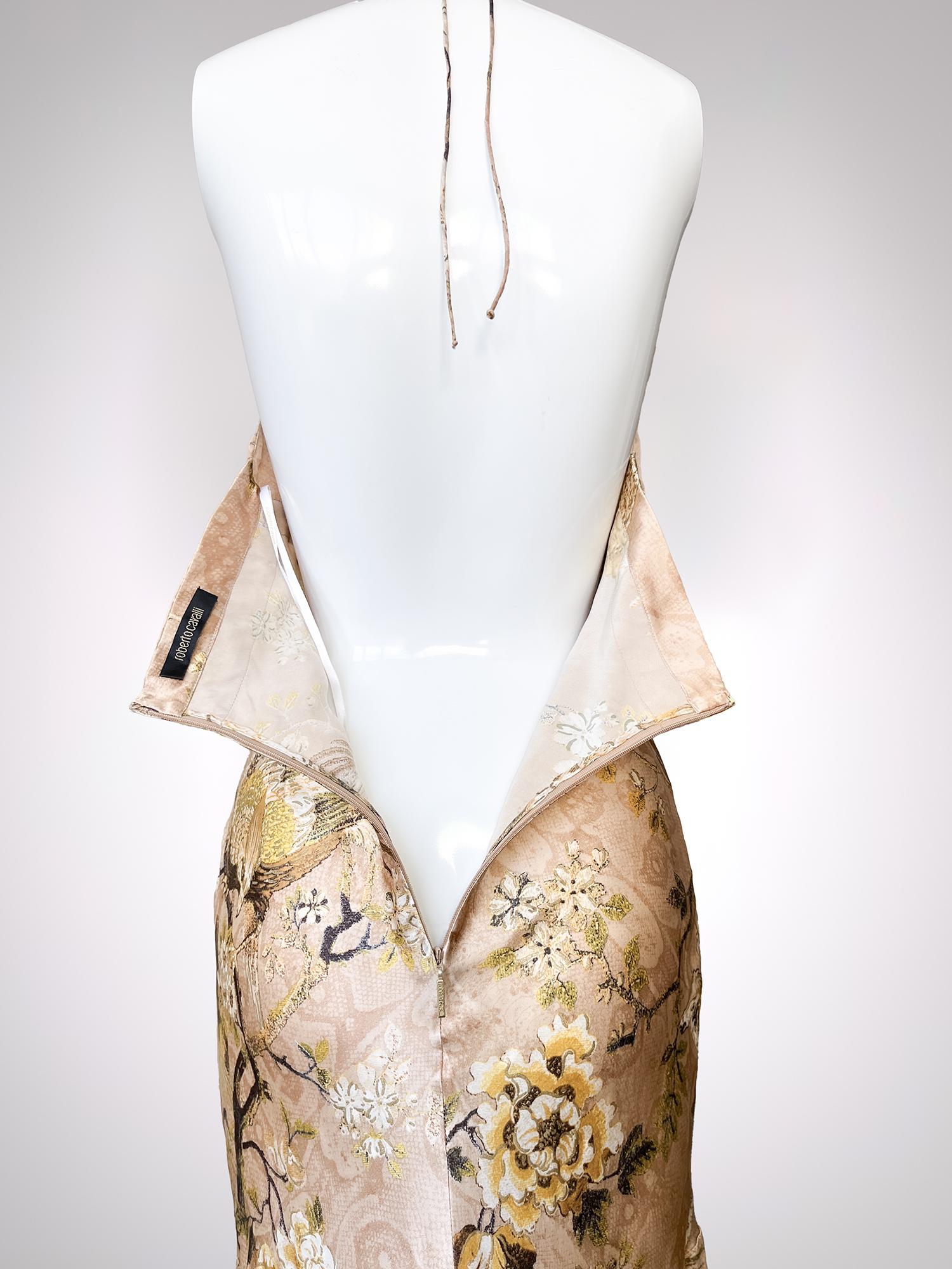 Women's Iconic Roberto Cavalli FW 2006 Silk Evening Gown Showstopper For Sale