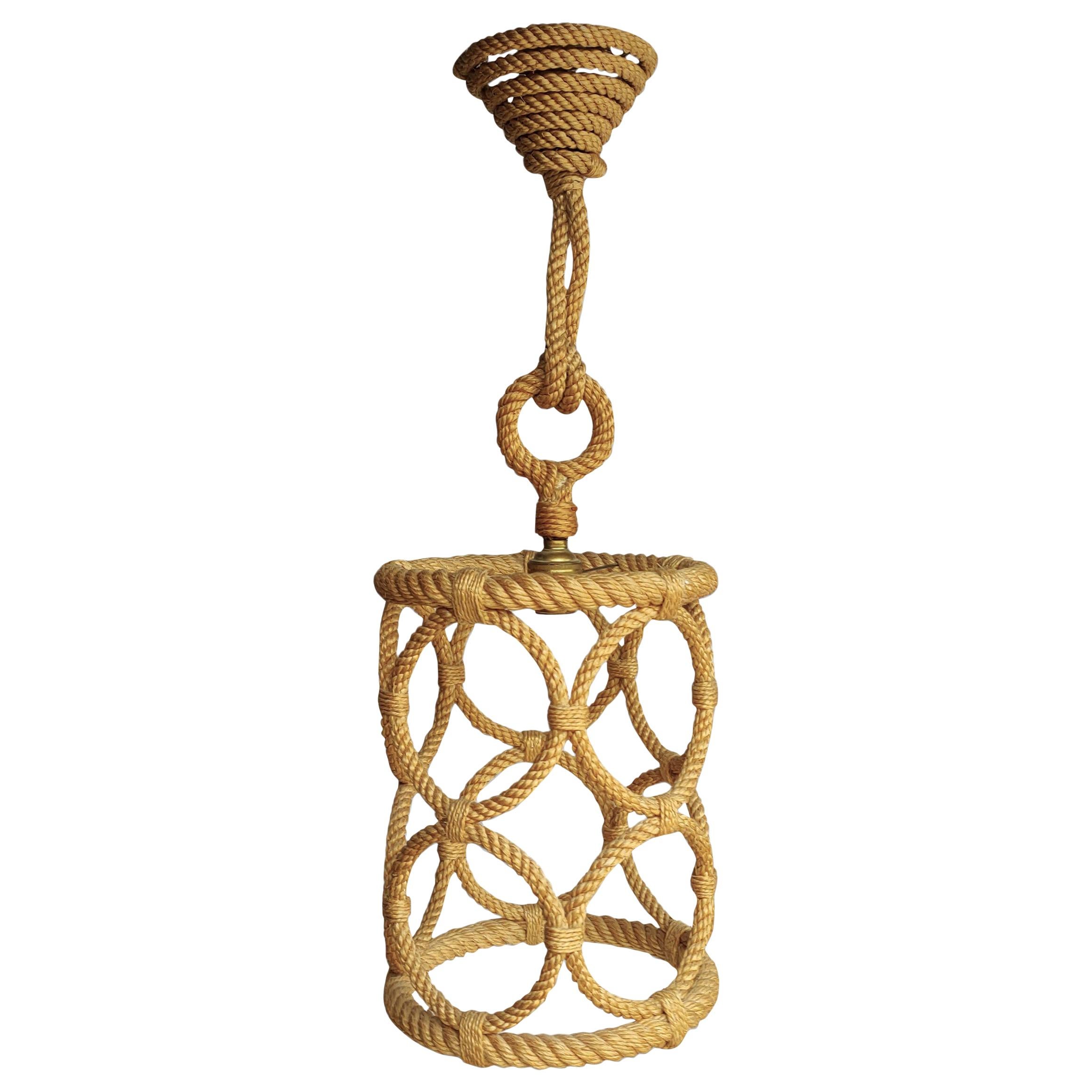 Mint condition rope pendant by French Riviera designers Audoux Minnet
European socket and wiring
this chandelier will ship from Paris and can be returned to either Paris or NY USA
price does not include shipping nor possible customs related