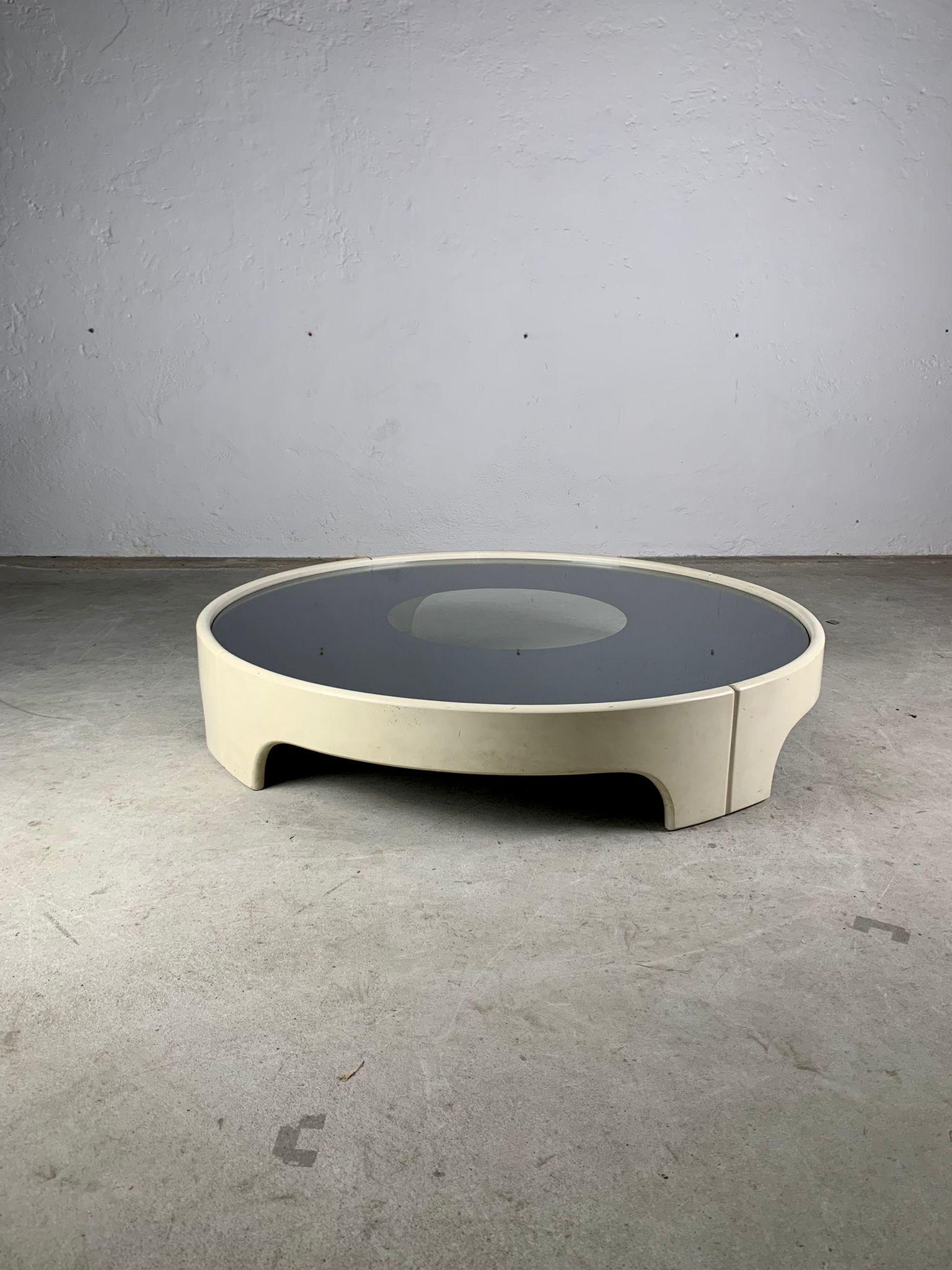 Mid-Century Modern Iconic round coffee table by Tito Agnoli for Sormani, Italy, 1960s