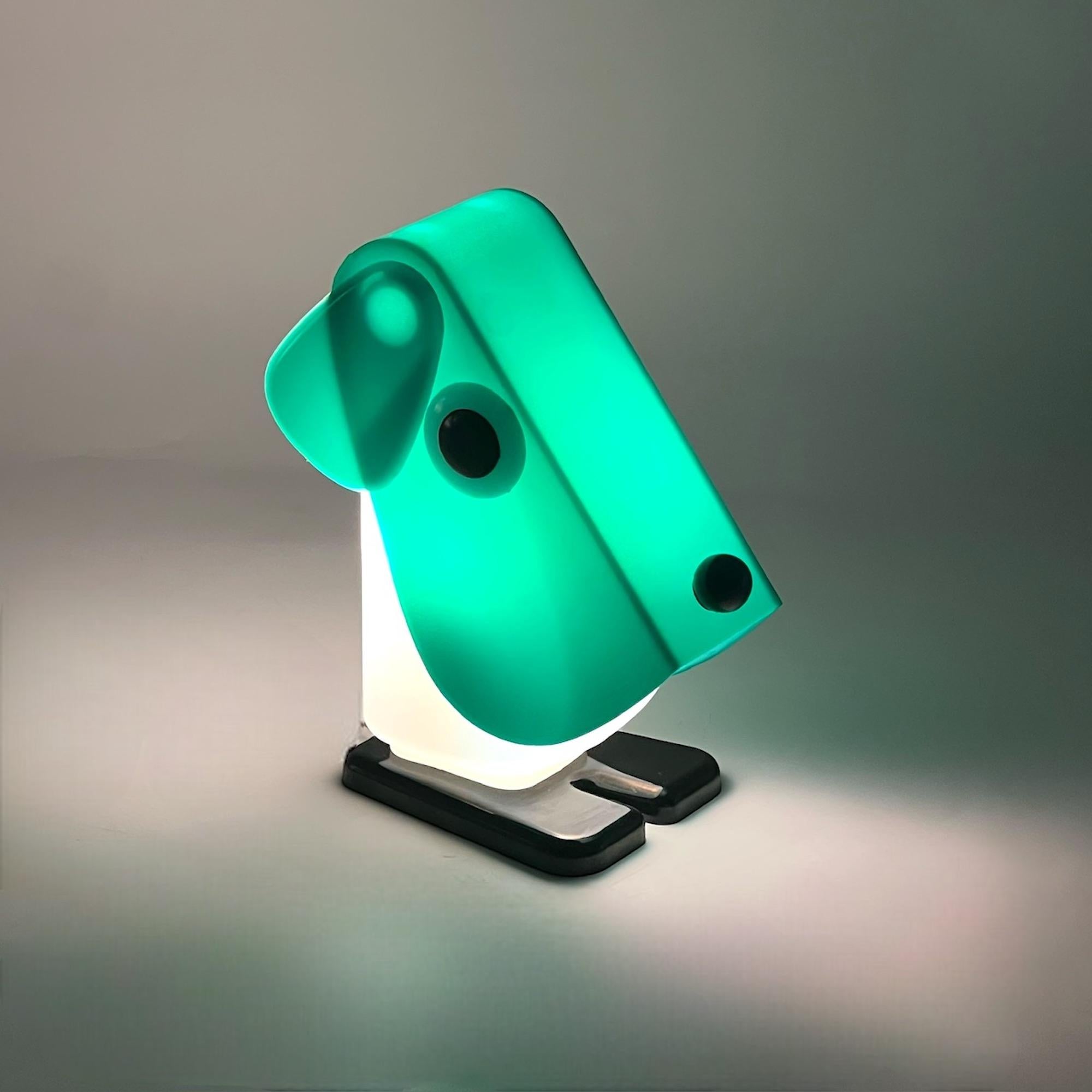 Italian Iconic Rufus Dog Lamp by Fernando Cassetta for Tacman Manara, 1970s