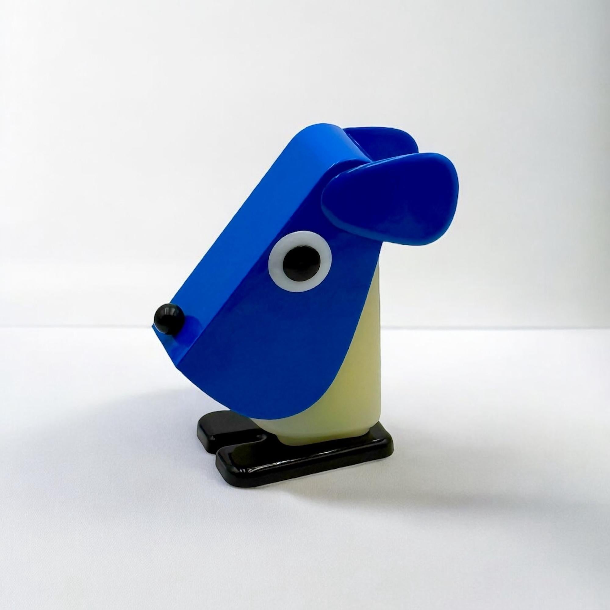 Late 20th Century Iconic Rufus Dog Lamp by Fernando Cassetta for Tacman Manara in Blue, 1970s