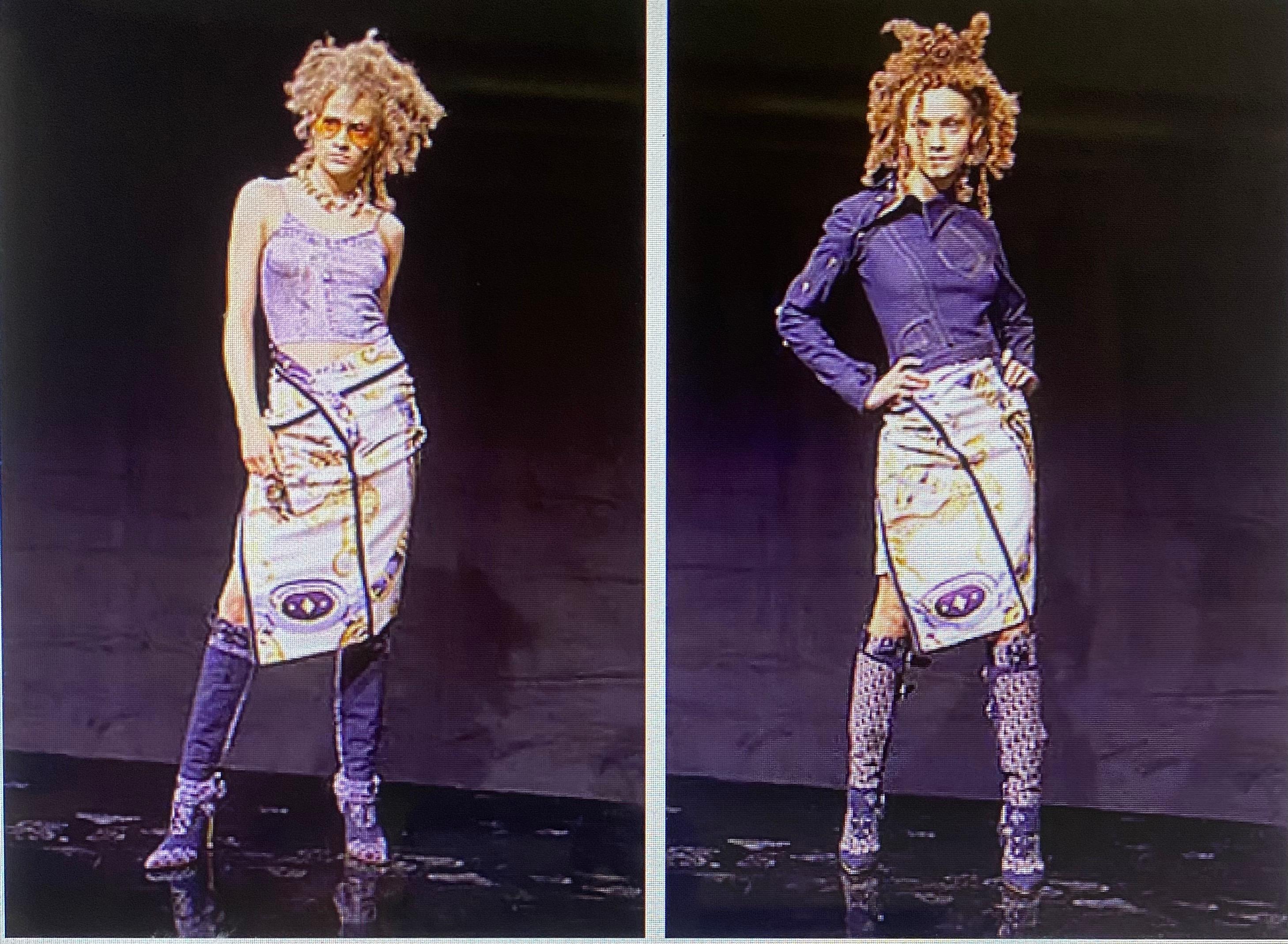 Truly rare piece of history and fashion!

This skirt was selected for the Grand Marnier/ Powerhouse Museum Fashion of the Year 2000 as an excellent example of John Galliano's signature style.

Iconic S/S 2000 John Galliano for Christian Dior Saddle