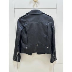 Iconic Saint Laurent L01 Classic Leather Motorcycle Jacket Sz.36