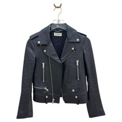 Iconic Saint Laurent L01 Classic Leather Motorcycle Jacket Sz.36