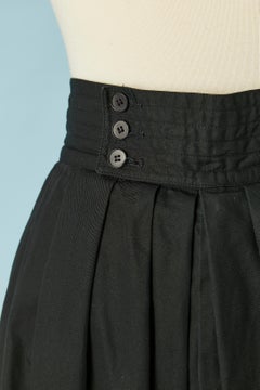 Iconic sarouel trouser in black cotton Saint Laurent Rive Gauche 1976