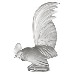 Ikonische Skulptur Coq Nain, Hahn, Coq Nain, entworfen von R. Lalique, Frankreich