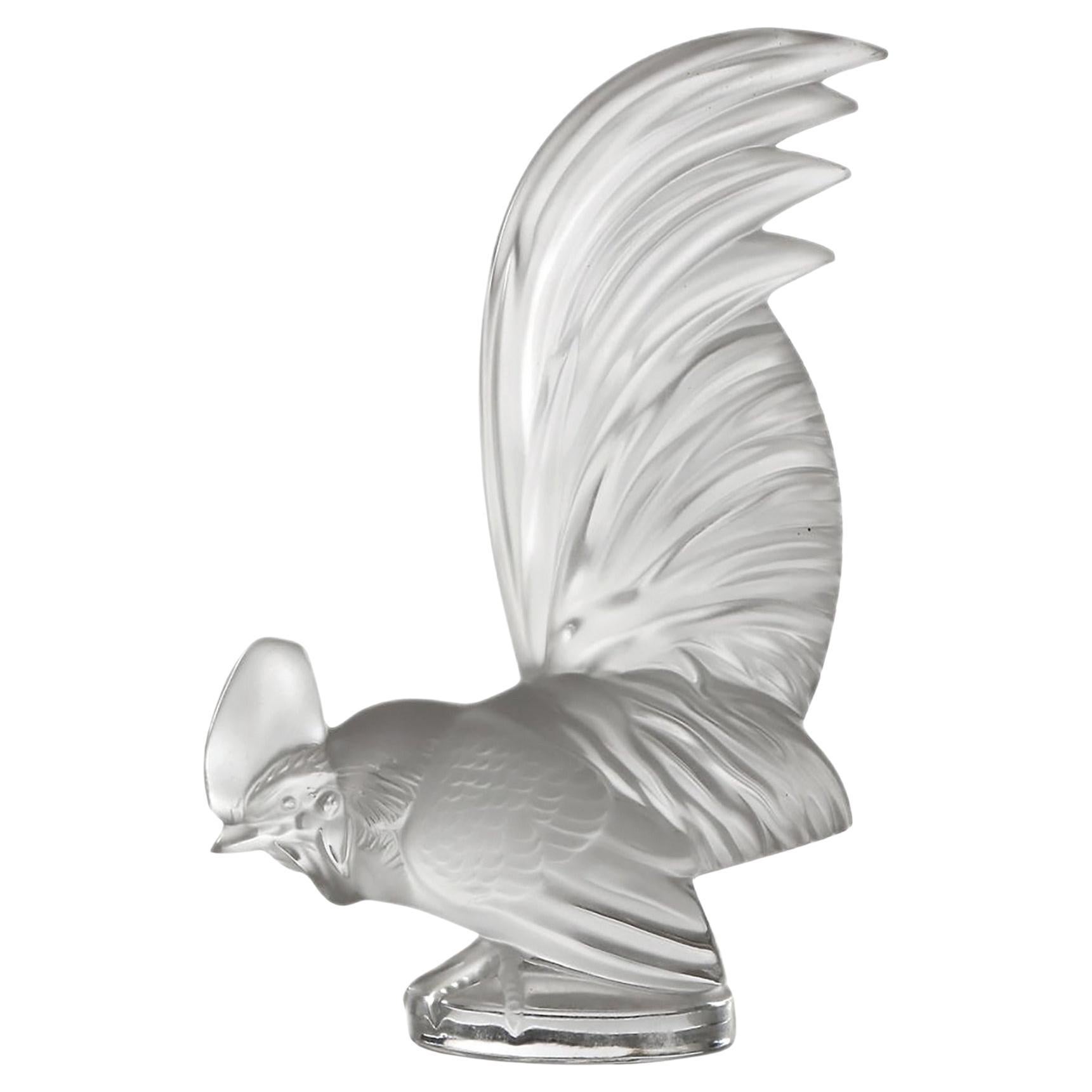 Scultura iconica Coq Nain, Gallo, disegnata da R. Lalique, Francia