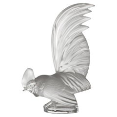 Scultura iconica Coq Nain, Gallo, disegnata da R. Lalique, Francia