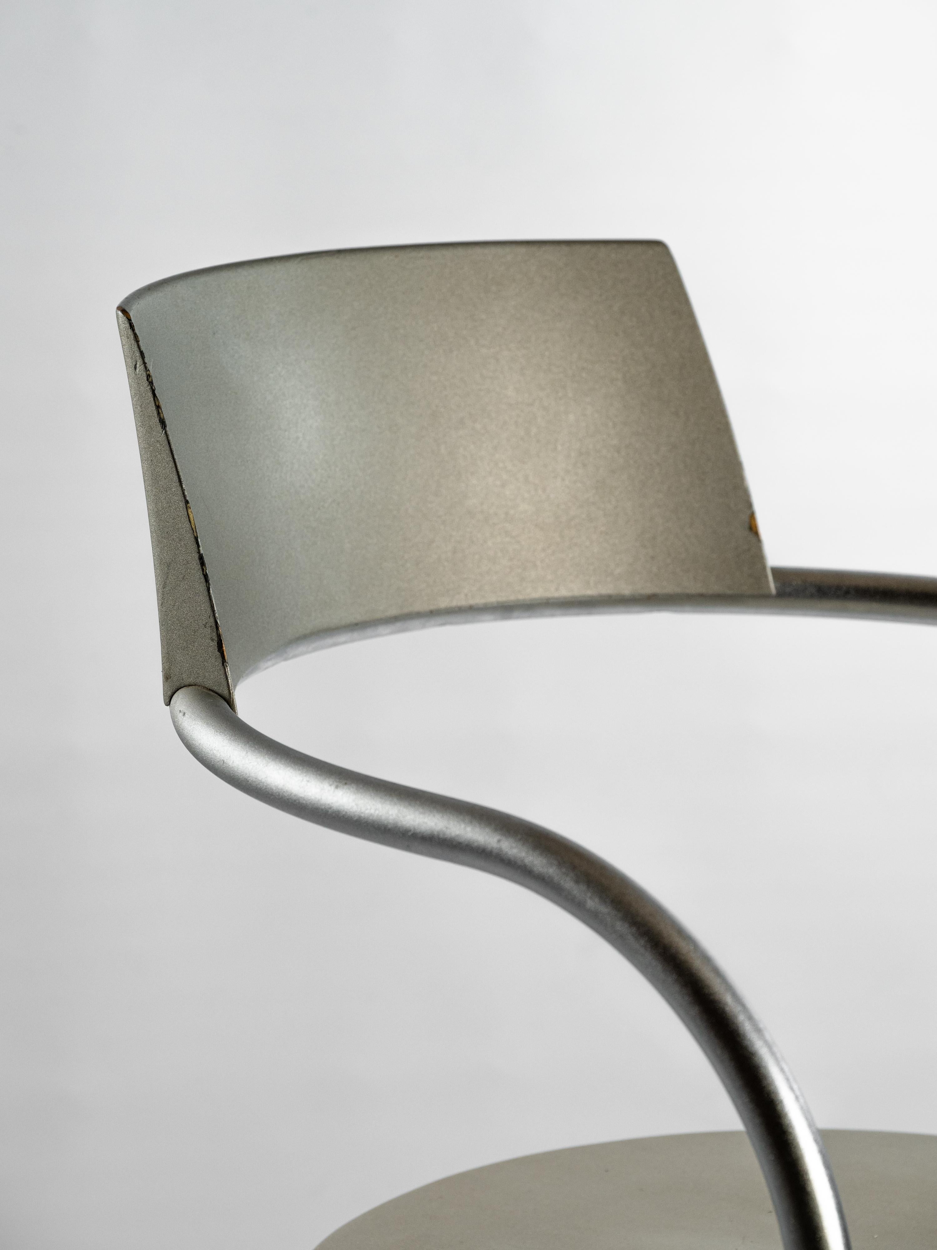 Iconic set of 4 Techno Chairs designed by Philippe Starck for L'Oréal For Sale 8