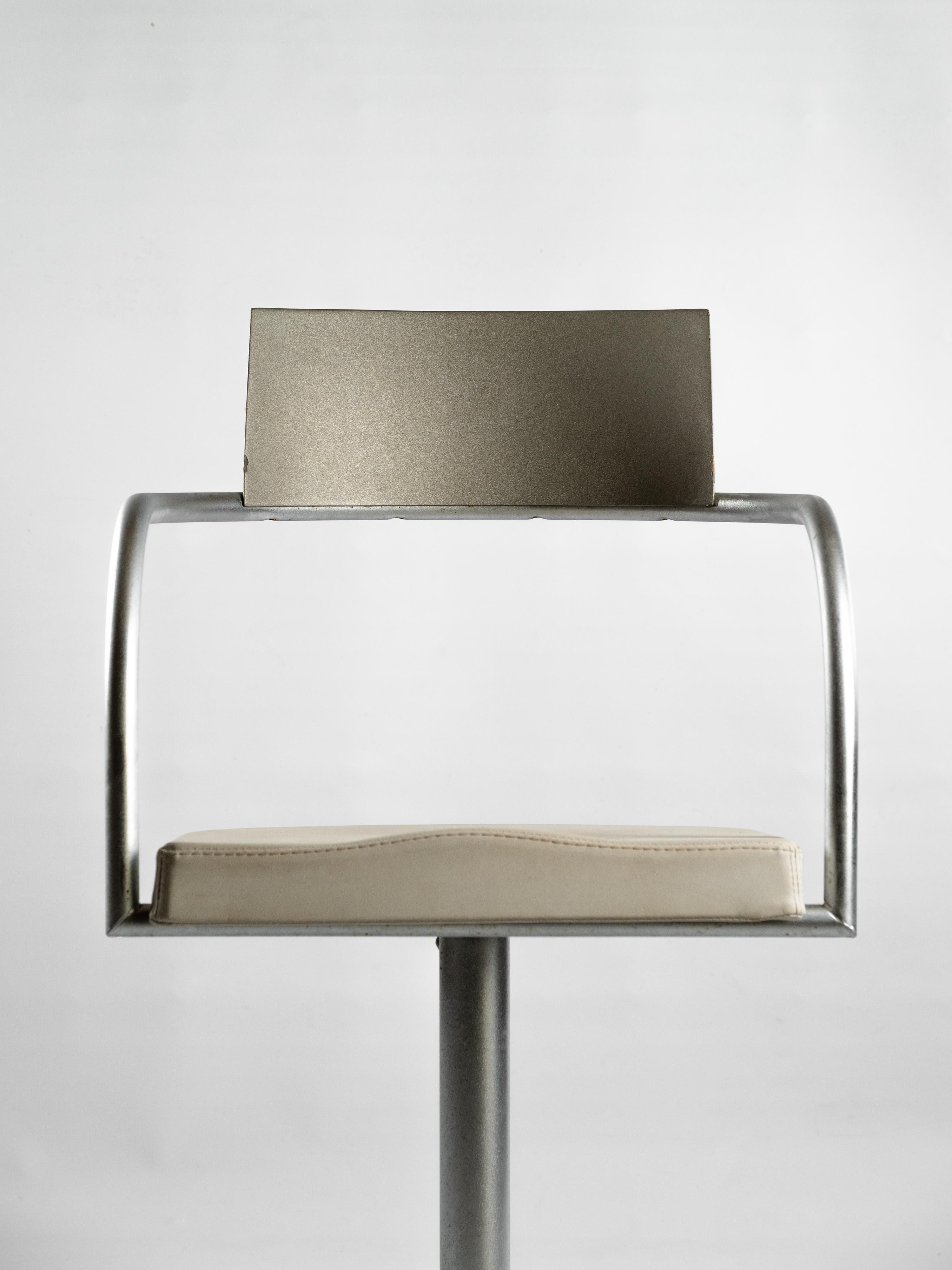 Late 20th Century Iconic set of 4 Techno Chairs designed by Philippe Starck for L'Oréal For Sale