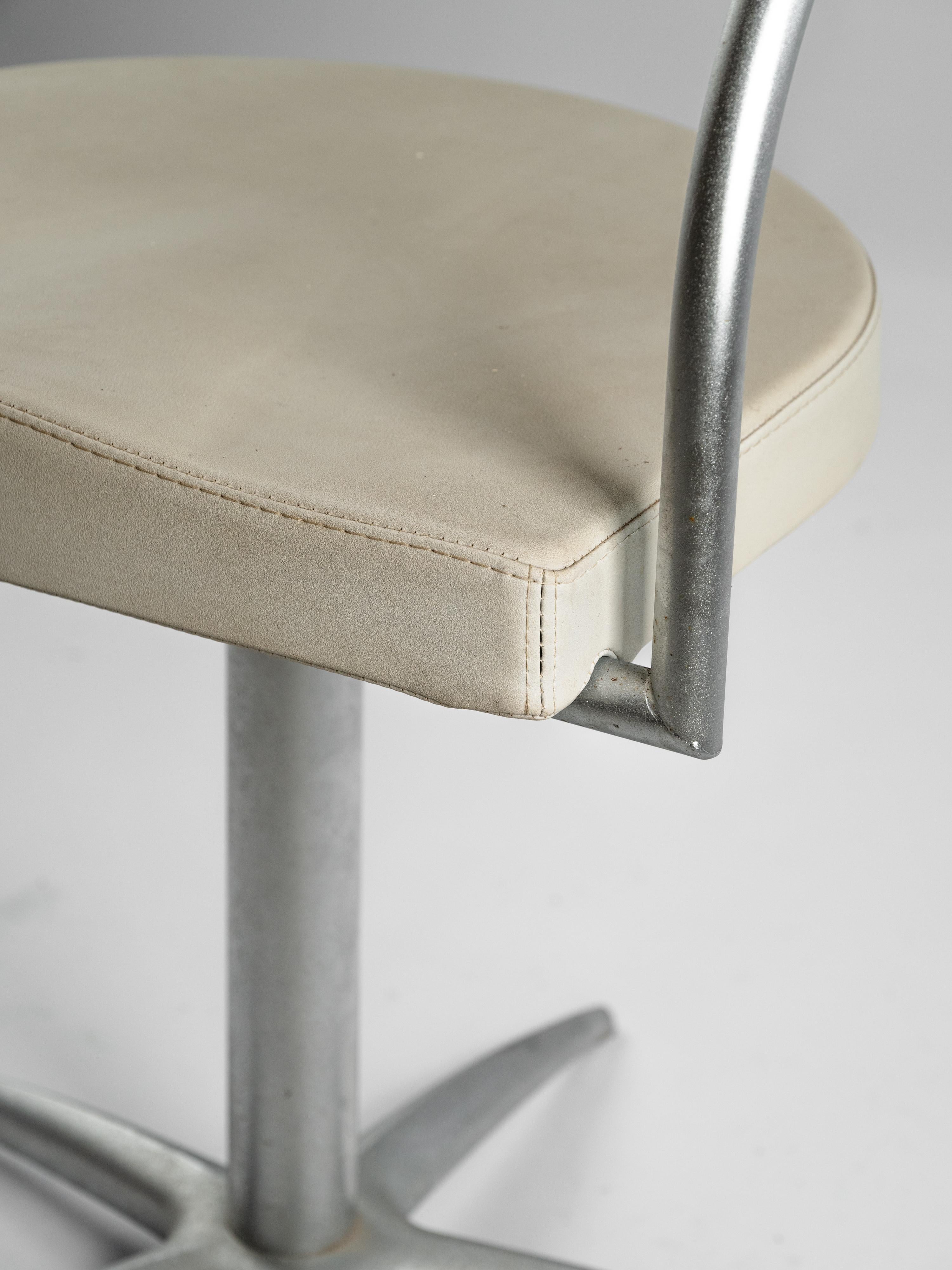 Aluminum Iconic set of 4 Techno Chairs designed by Philippe Starck for L'Oréal For Sale