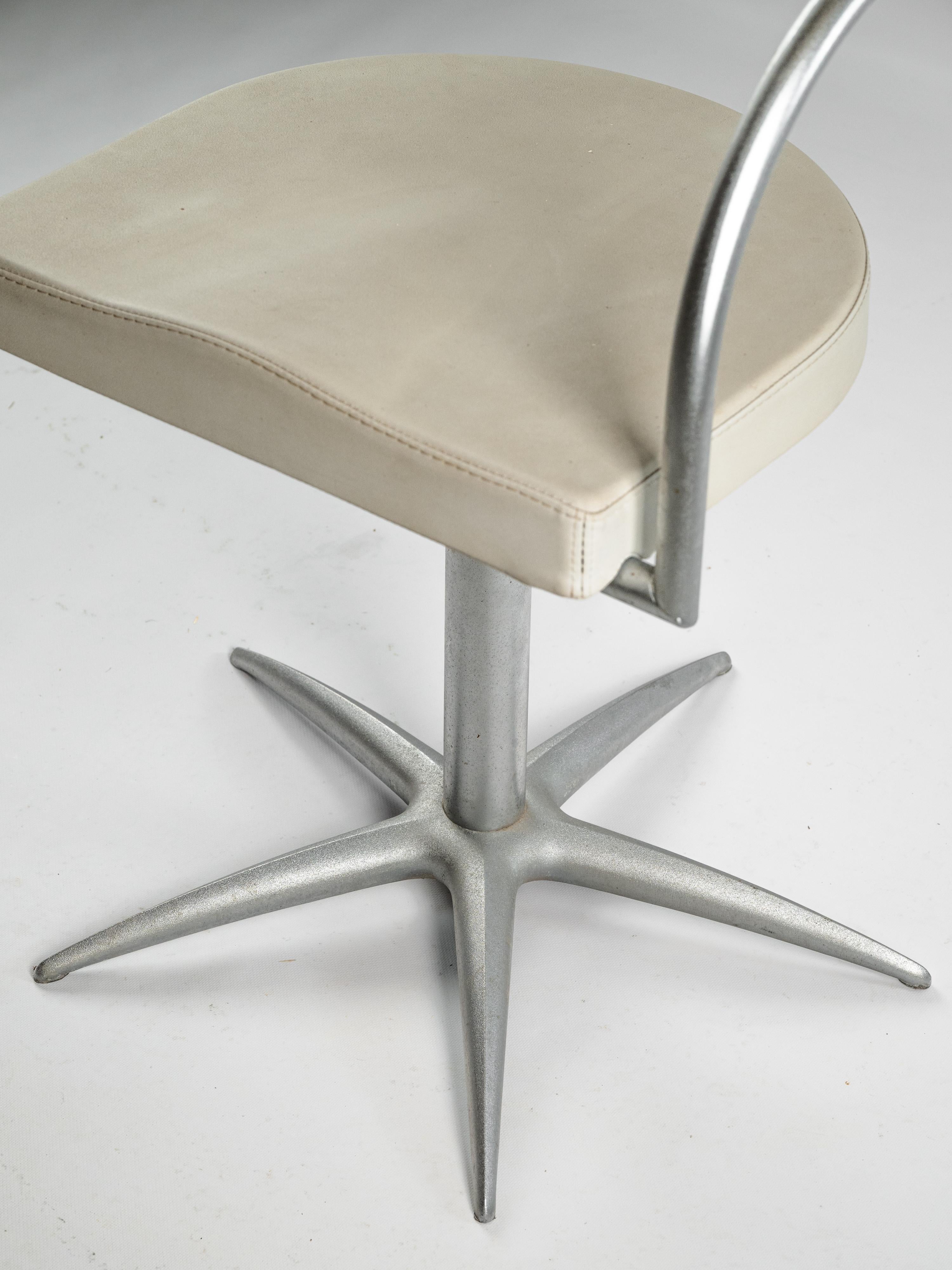 Iconic set of 4 Techno Chairs designed by Philippe Starck for L'Oréal For Sale 1