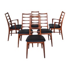Iconic Set of 6 Danish Mid-Century Niels Koefoed "Lis" Chairs